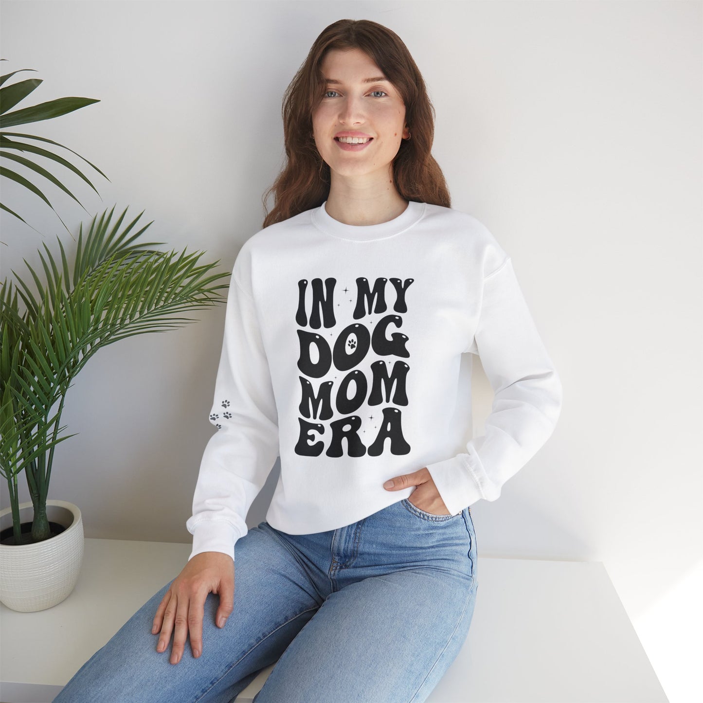 In My Dog Mom Era Unisex Crewneck Sweatshirt for Dog Lovers