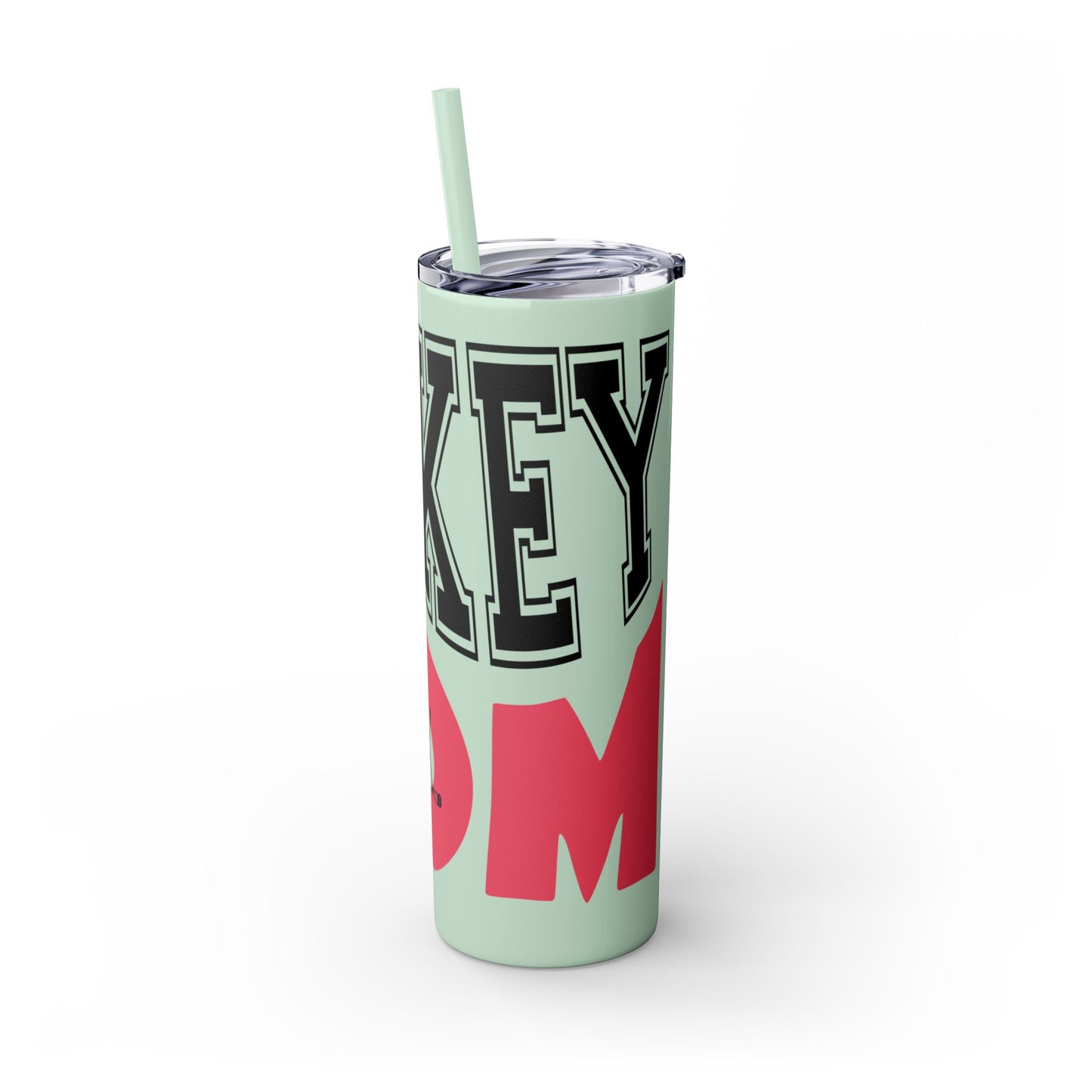 Personalized Hockey Mom Skinny Tumbler with Straw - 20oz, Perfect for Sports Fans