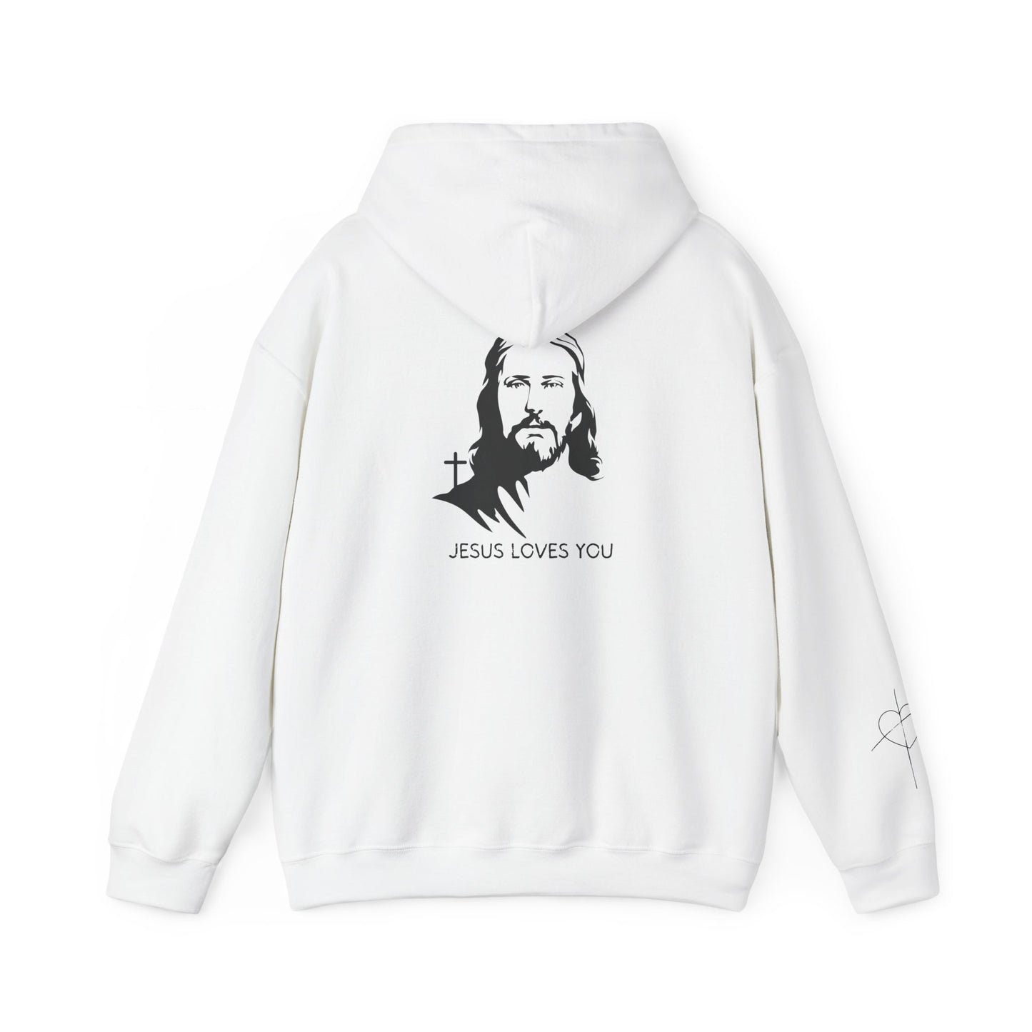 Unisex Heavy Blend™ Hoodie - "Jesus Loves You" Inspirational Sweatshirt