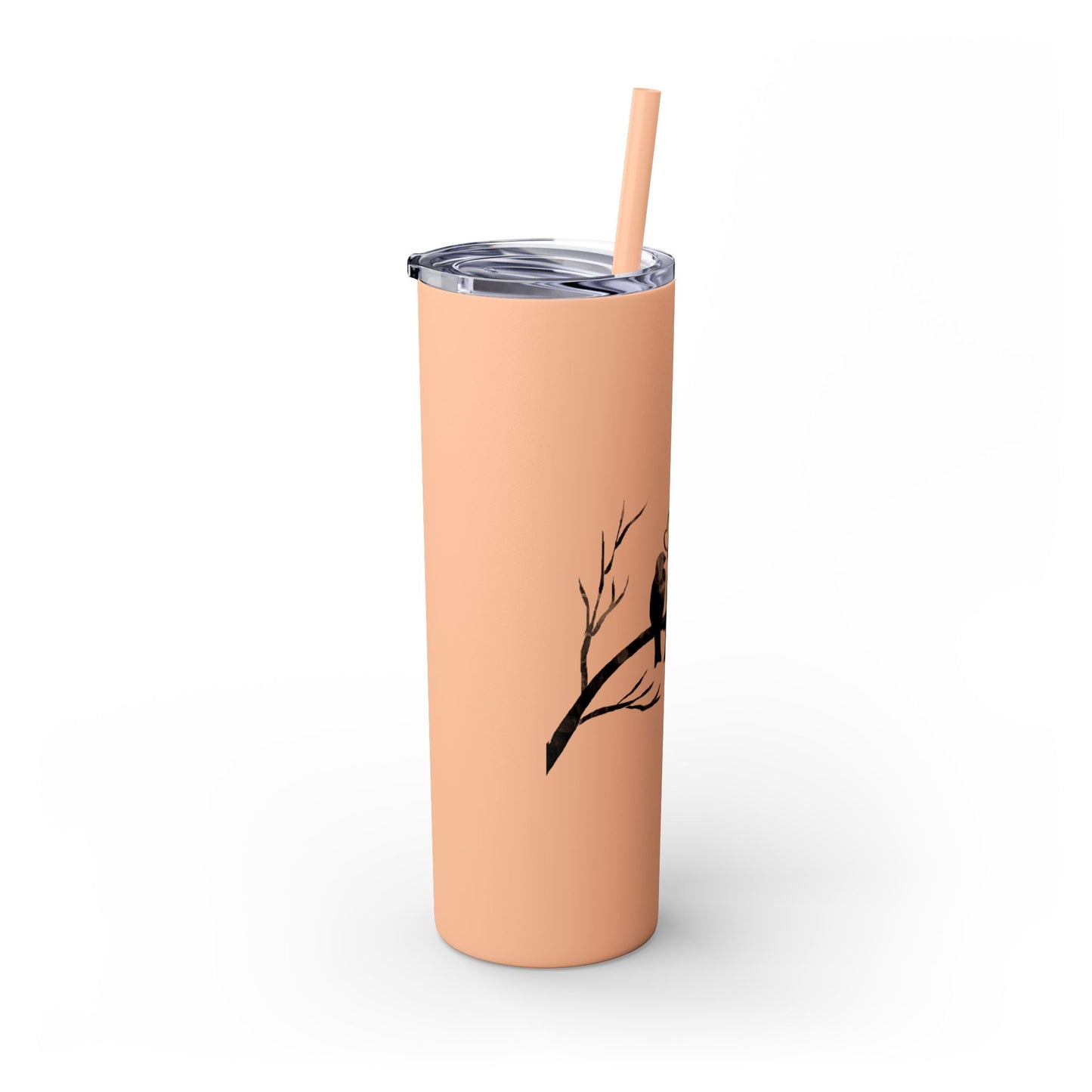 Couple's Love Birds Skinny Tumbler with Straw - 20oz | Perfect Gift for Anniversaries & Valentine's Day