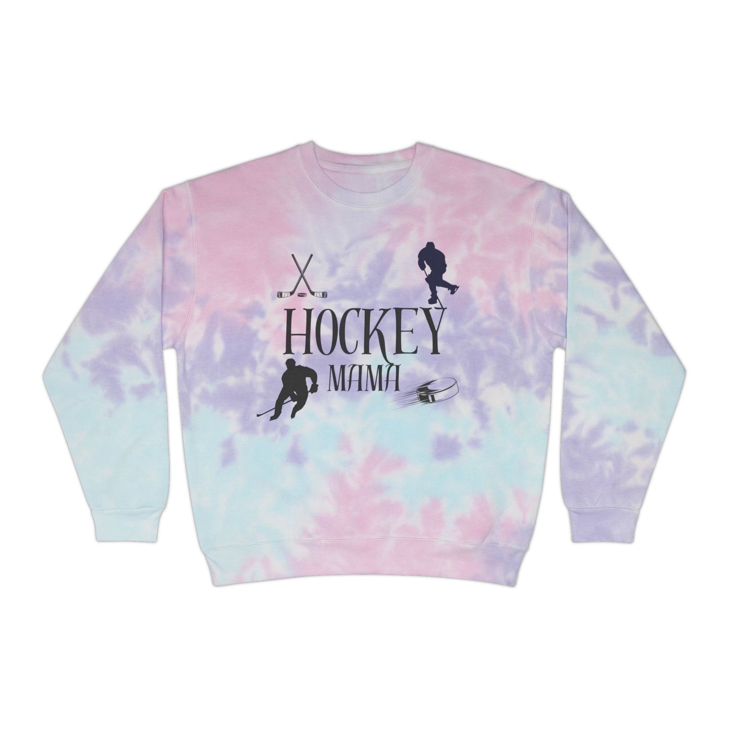 Hockey Mama Tie-Dye Sweatshirt - Unisex Cozy Apparel for Hockey Fans