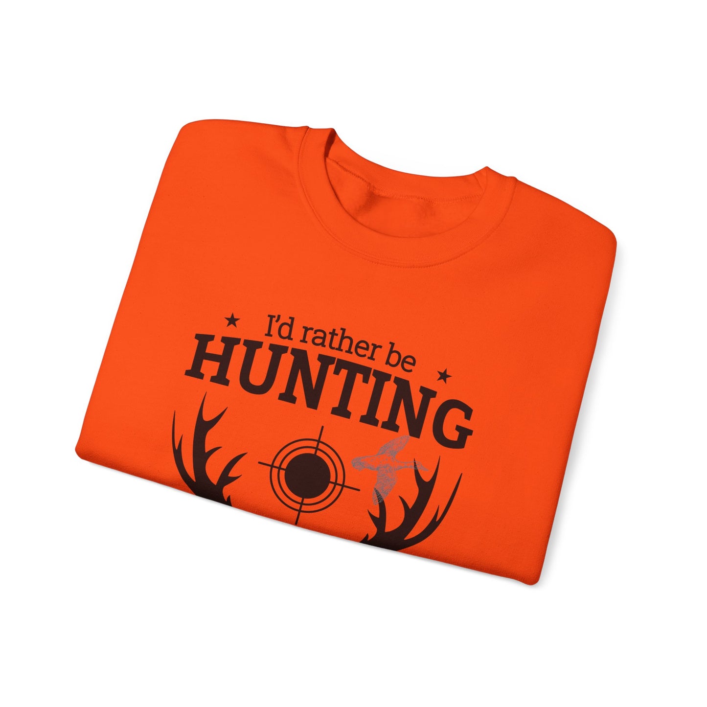 I'd Rather Be Hunting Unisex Crewneck Sweatshirt | Cozy Outdoor Apparel