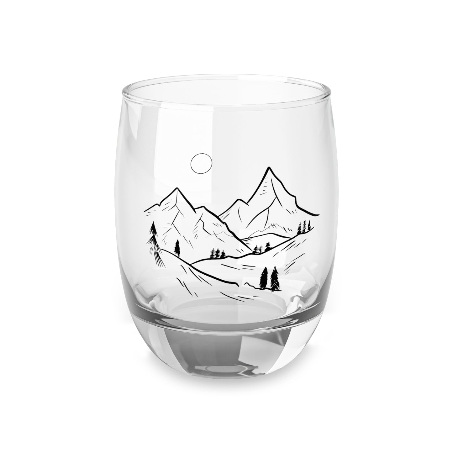 Mountain Landscape Whiskey Glass – Perfect for Nature Lovers & Outdoor Enthusiasts