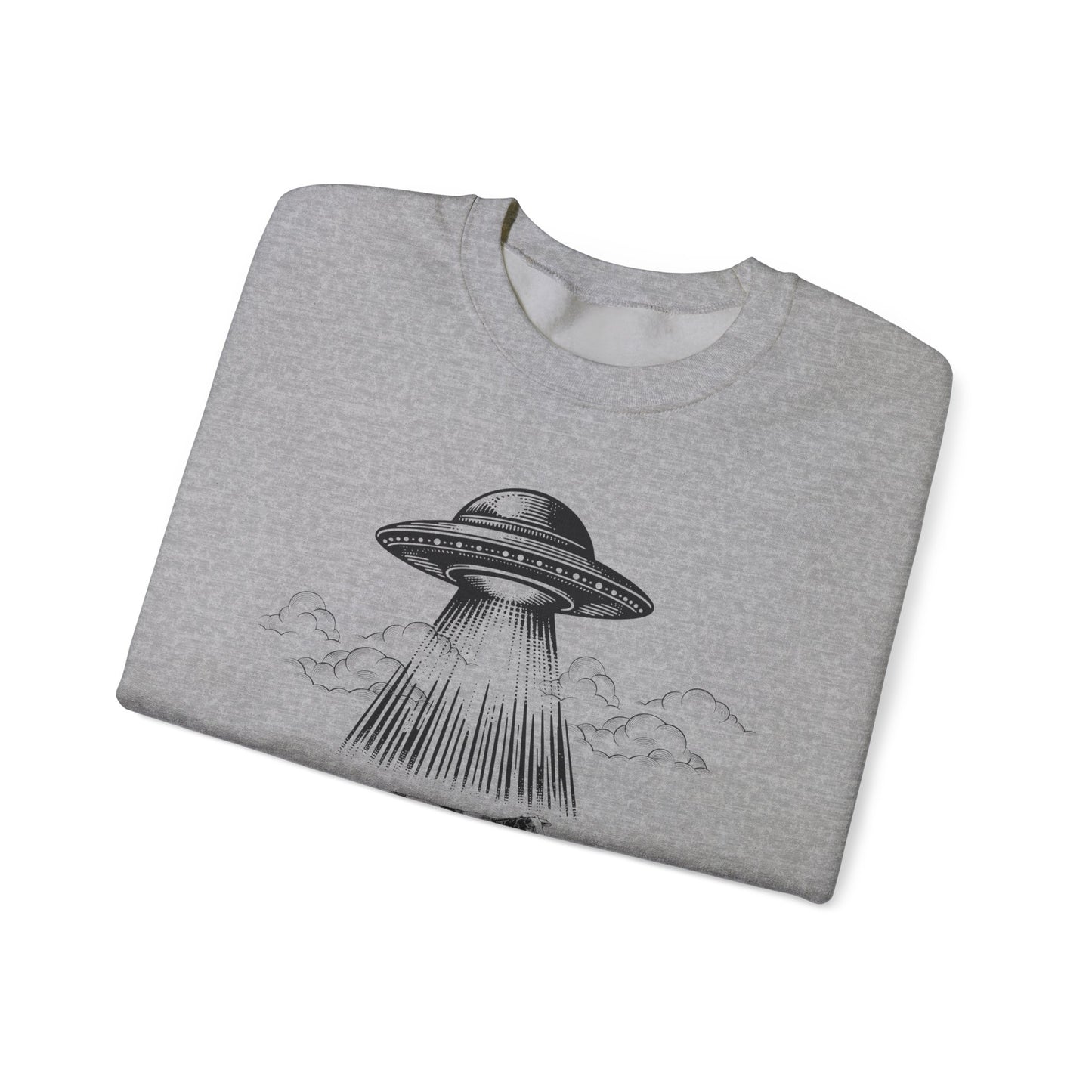 Alien Abduction Unisex Heavy Blend™ Crewneck Sweatshirt - Fun Graphic for Casual Comfort