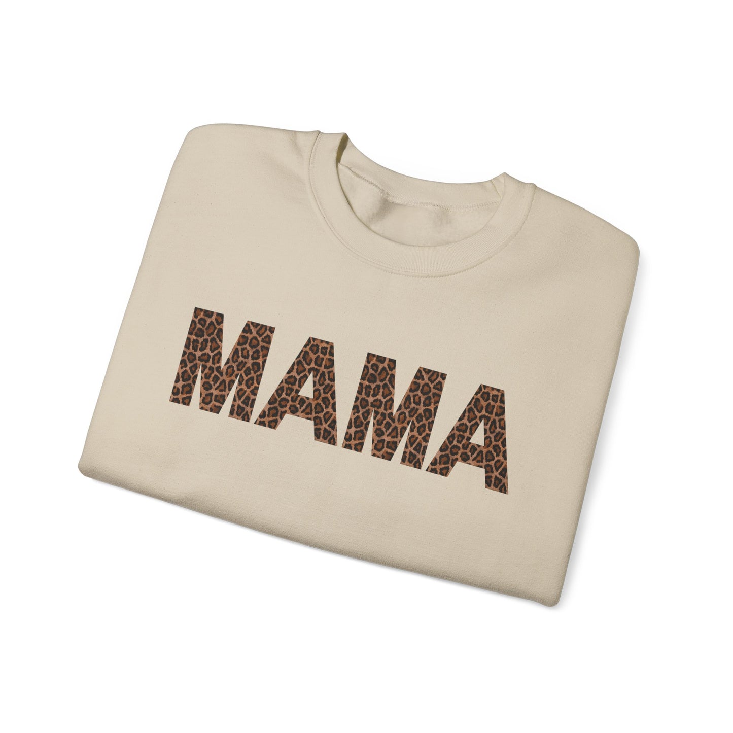 Leopard Print Mama Crewneck Sweatshirt - Cozy Unisex Style for Moms