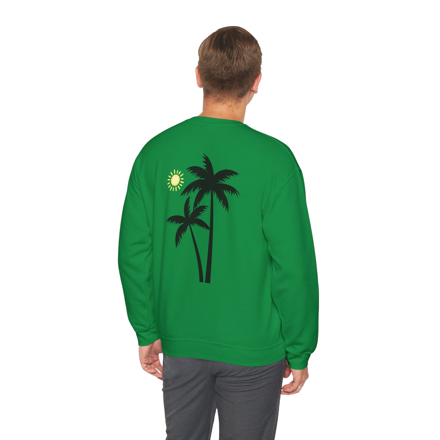 Tropical Vibes Crewneck Sweatshirt - Cool Pineapple and Palm Tree Design