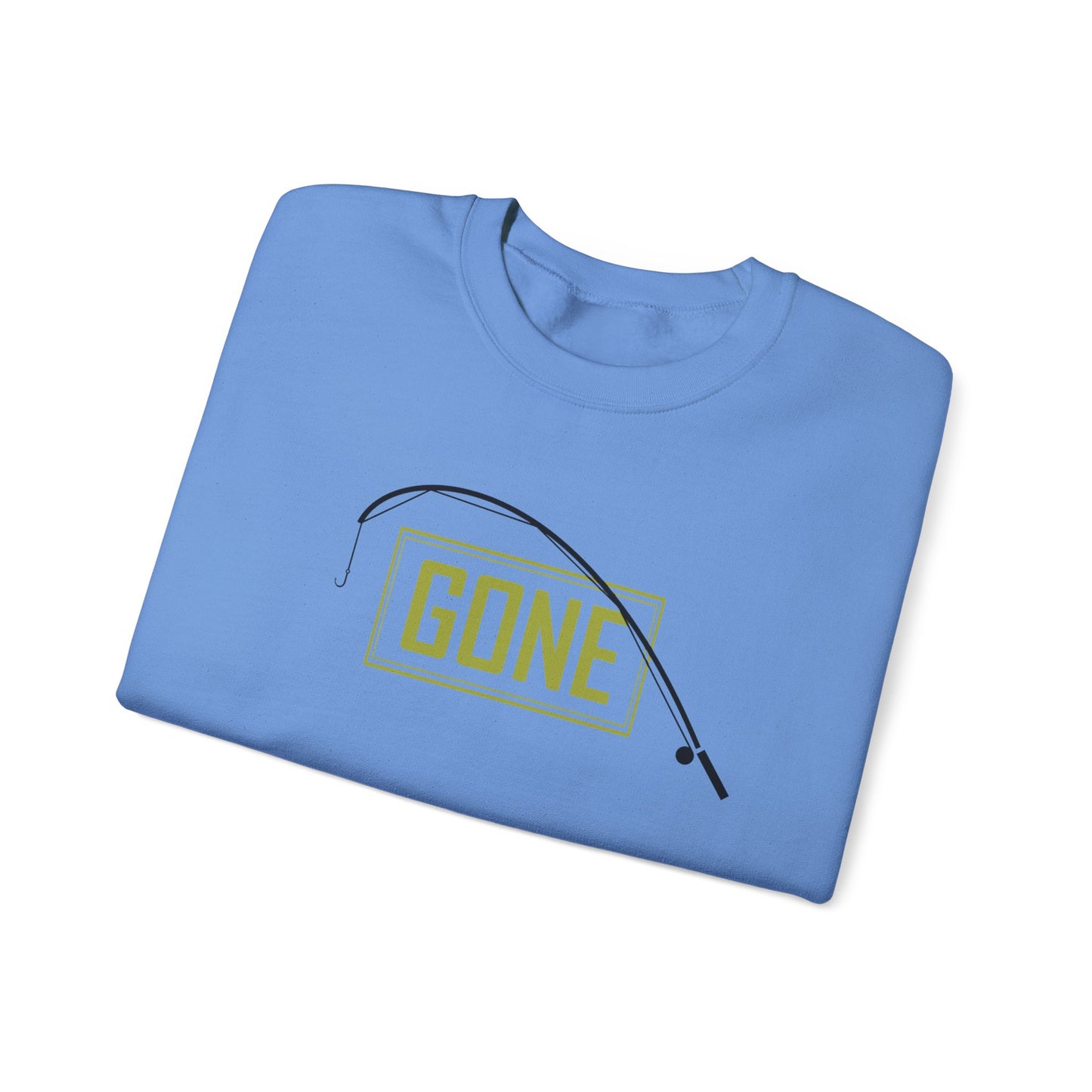 Gone fishing Green Unisex Crewneck Sweatshirt - Perfect for Outdoor Lovers