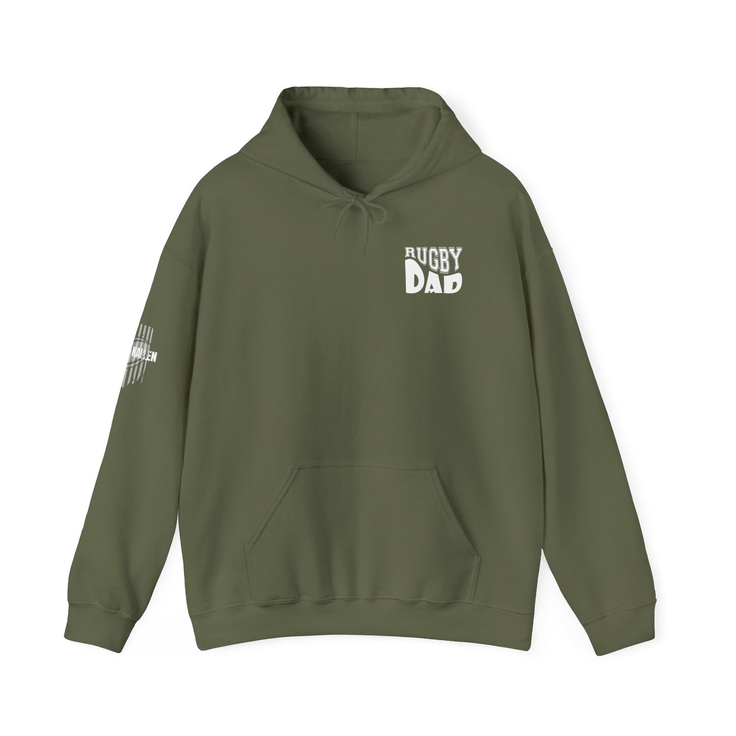 *** CUSTOM *** Rugby America Dad Hoodie - Unisex Heavy Blend Sweatshirt with American Flag Design