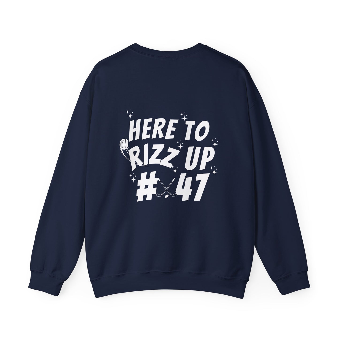 *** CUSTOM*** Unisex Heavy Blend™ Crewneck Sweatshirt - Hockey Rizz Up #47 Hockey Design