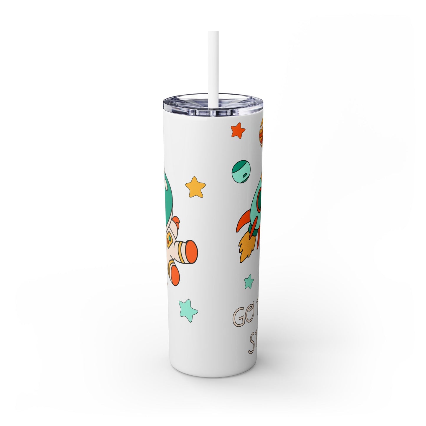 Go to the Stars Skinny Tumbler with Straw - 20oz Space Theme Drinkware