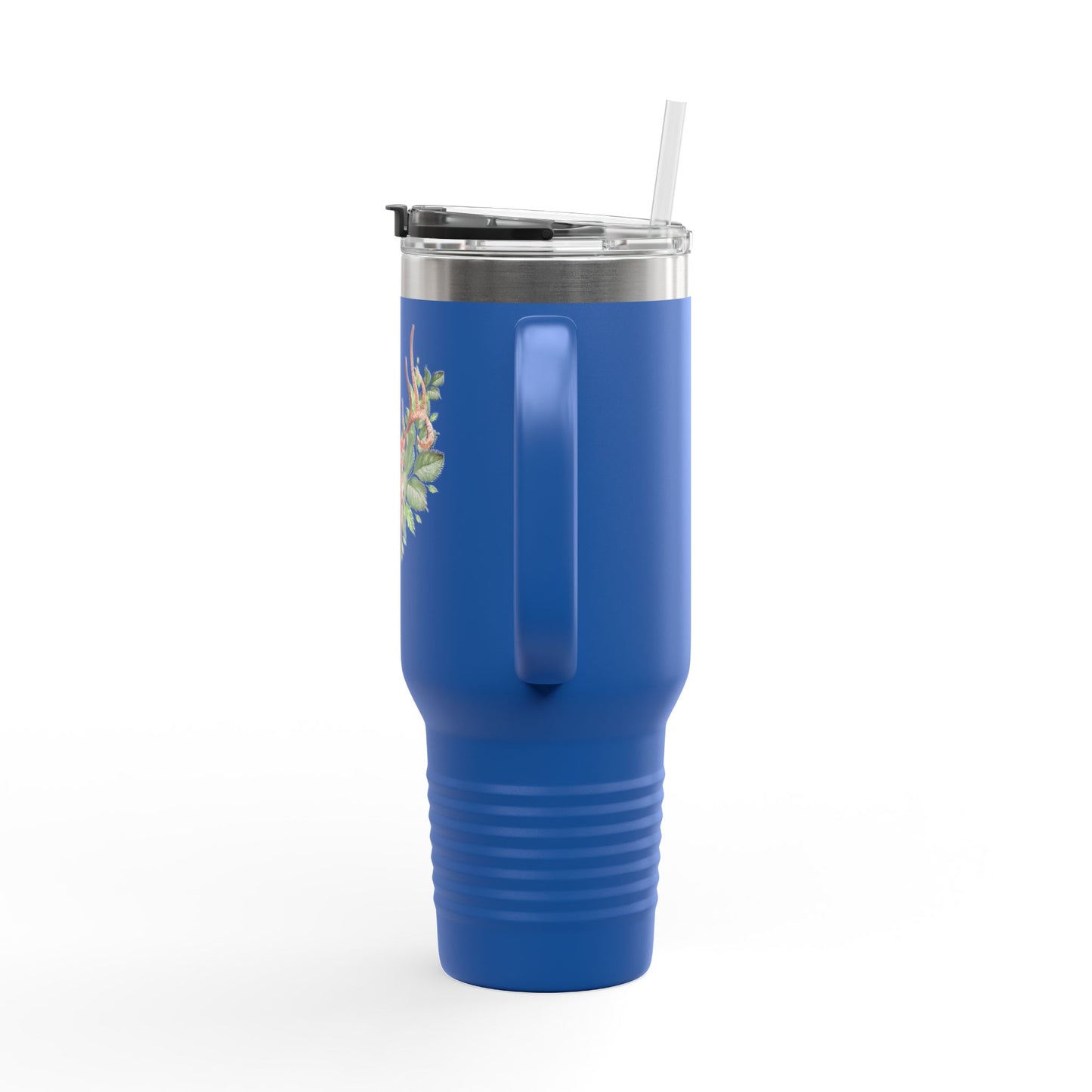 Floral & Antler Insulated Travel Mug - 40oz Eco-Friendly Drinkware for Outdoors, Camping, and Everyday Use