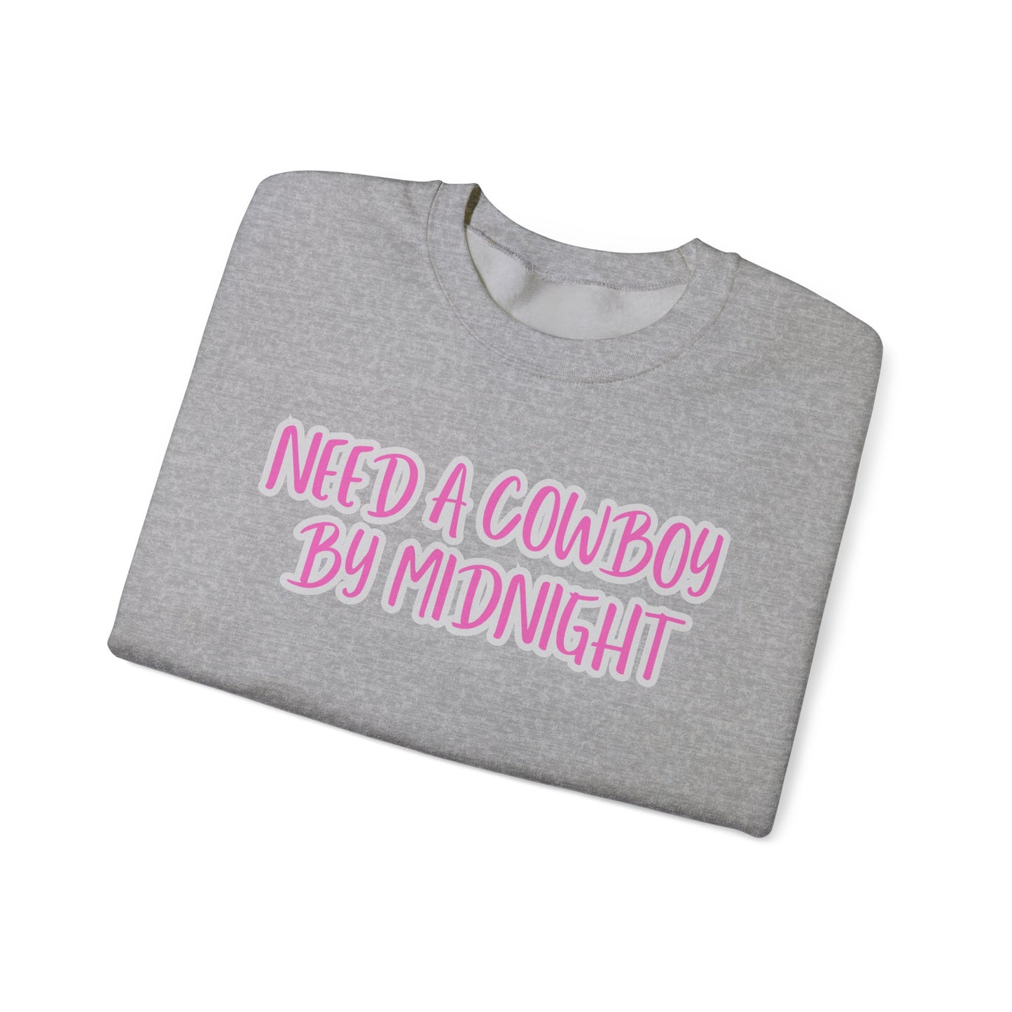 New Years Need a Cowboy by Midnight Crewneck Sweatshirt - Unisex Heavy Blend