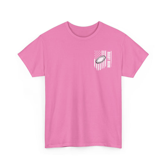 RUGBY mom America - Stylish Football Graphic Tee for Game Day Enthusiasts
