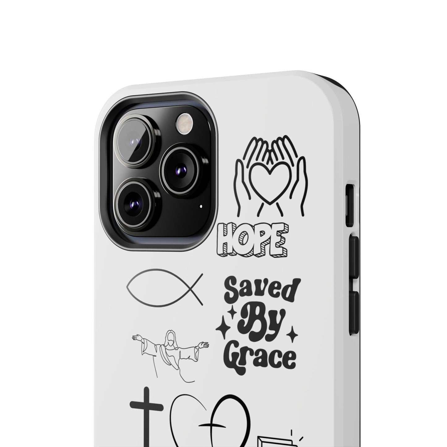 Inspirational Tough Phone Case - Faith, Hope & Grace Design