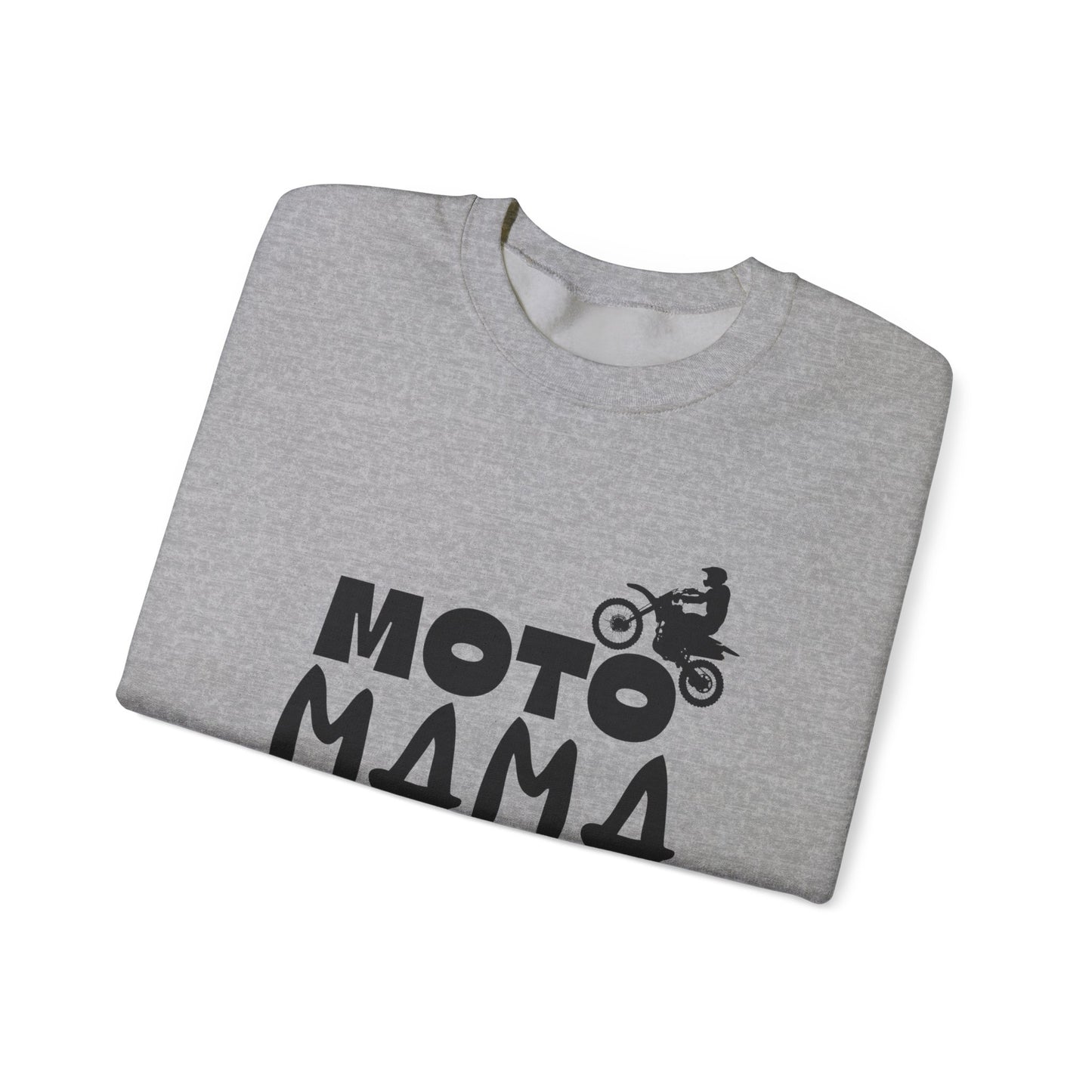 Moto Mama Unisex Heavy Blend™ Crewneck Sweatshirt - Perfect for Bikers & Moms