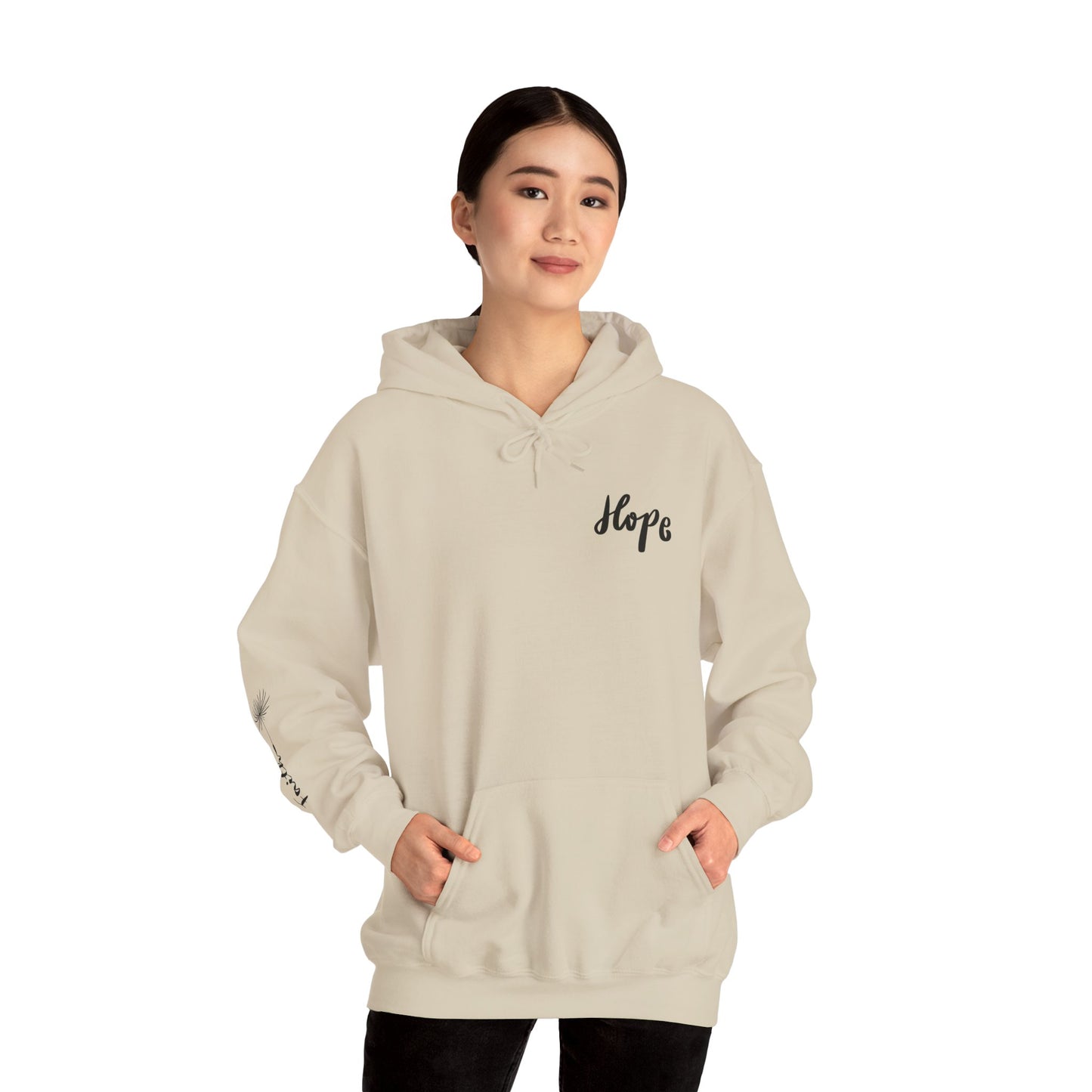 Hope & Faith Unisex Hooded Sweatshirt | Inspirational Graphic Hoodie