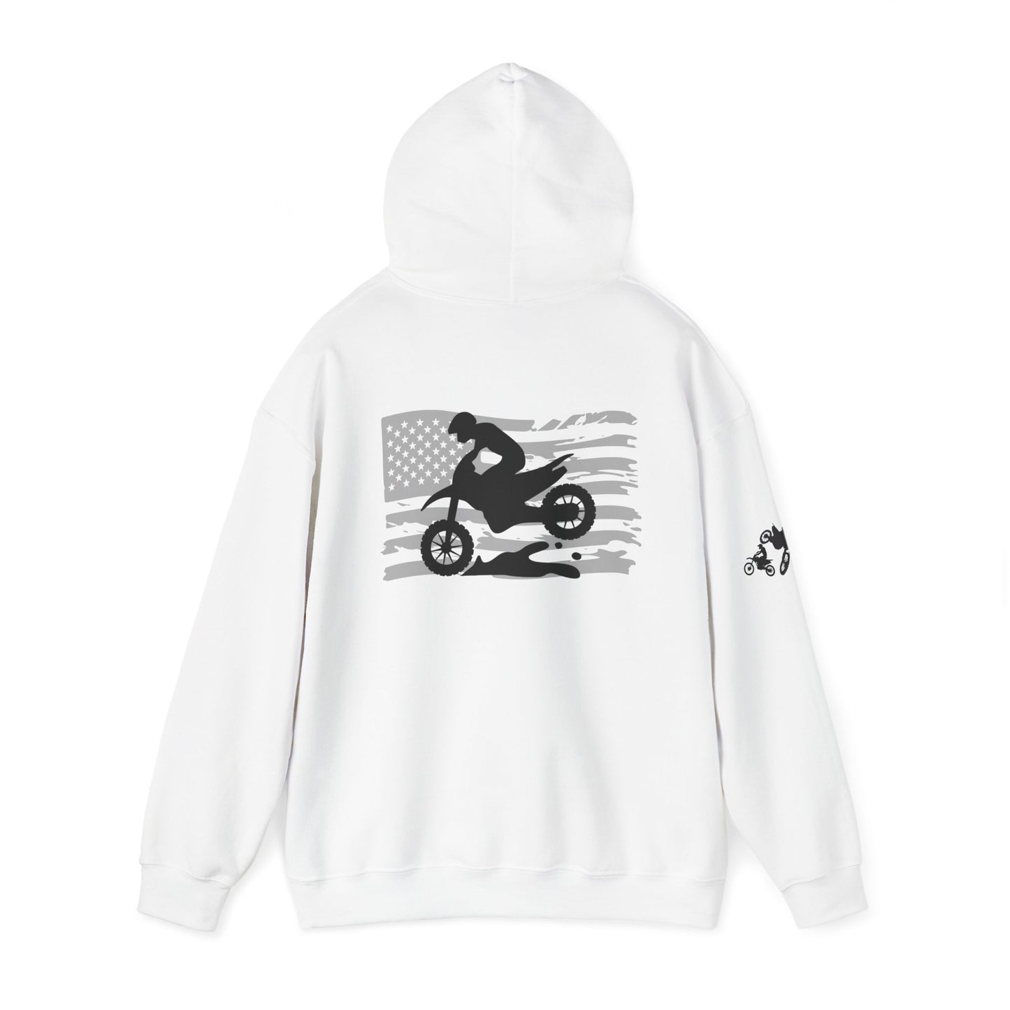 Race Mom America Unisex Heavy Blend™ Hoodie - Perfect Gift for Motocross Enthusiasts