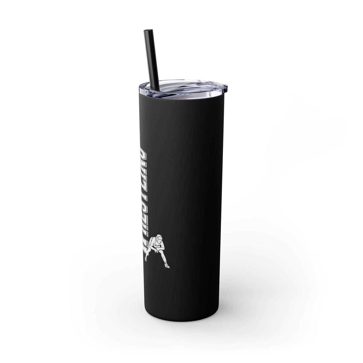 Wrestling-Themed 20oz Skinny Tumbler with Straw - Perfect for Sports Lovers