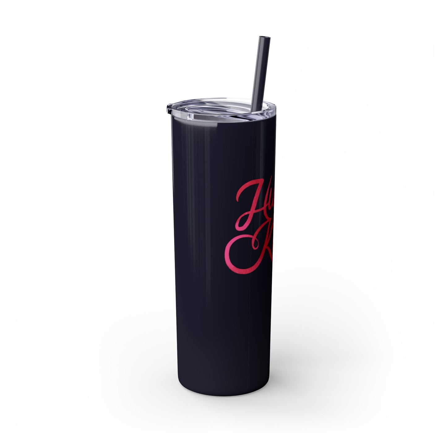 Hugs & Kisses Skinny Tumbler with Straw - 20oz Love Drinkware