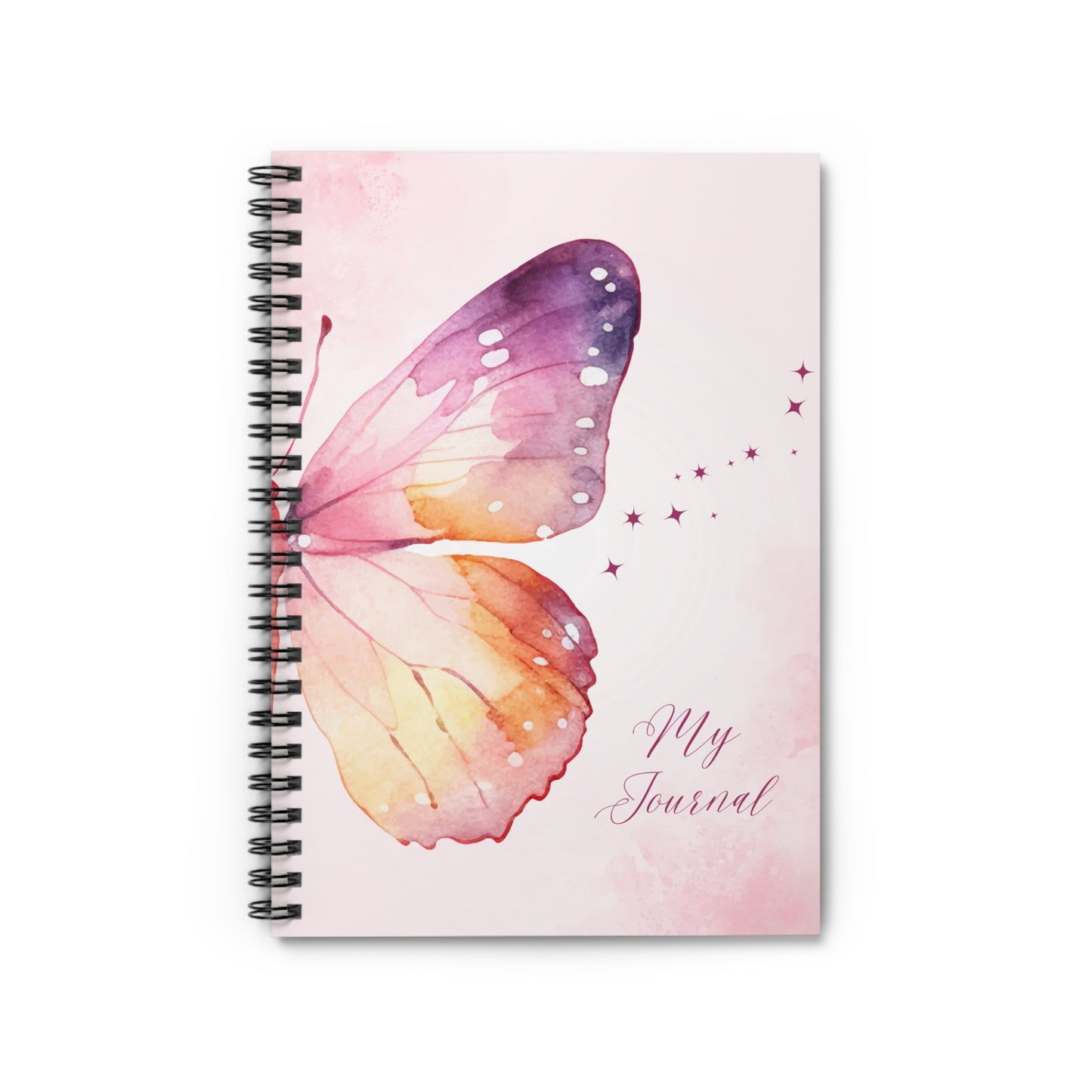 Butterfly-Themed Spiral Notebook - My Journal | Ruled Line for Creative Writing & Daily Notes