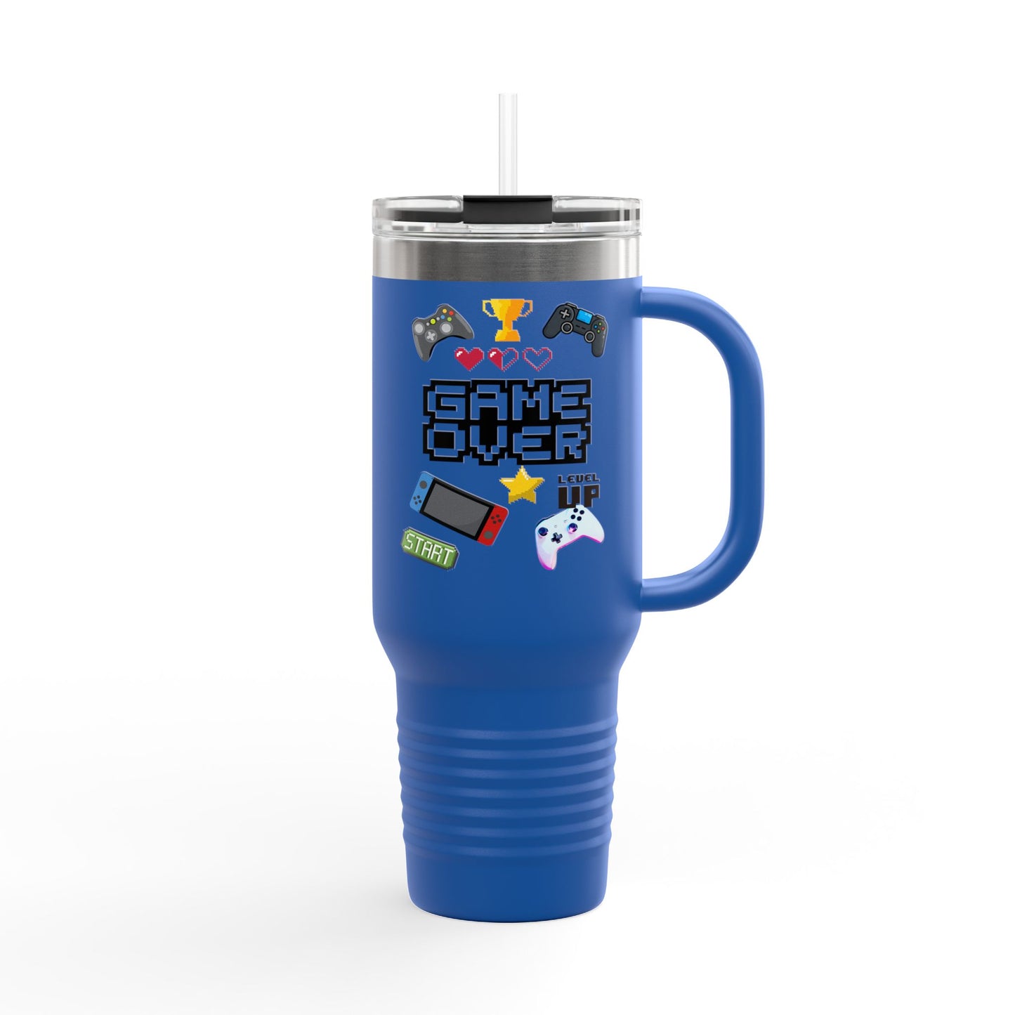 Game Over Insulated Travel Mug - 40oz for Gamers