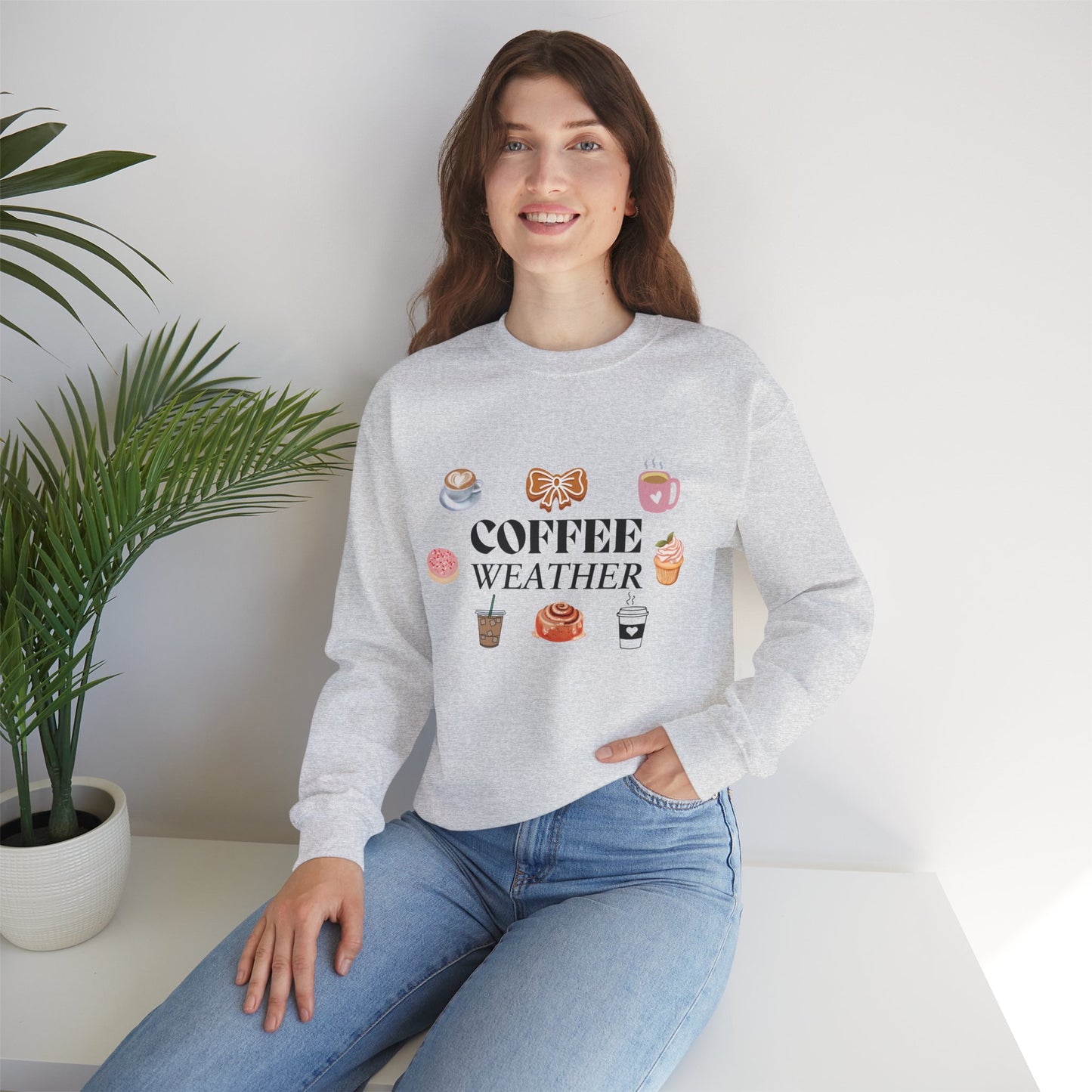 Coffee Weather Unisex Crewneck Sweatshirt - Perfect Cozy Apparel for Coffee Lovers