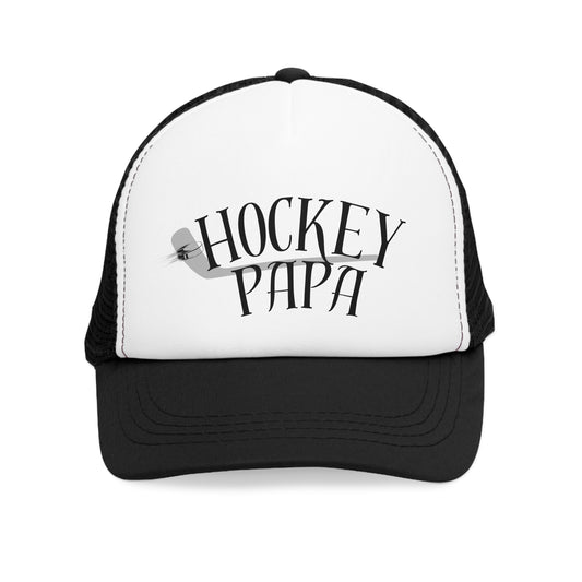 Hockey Papa Mesh Cap - Perfect Gift for Dads Who Love Hockey