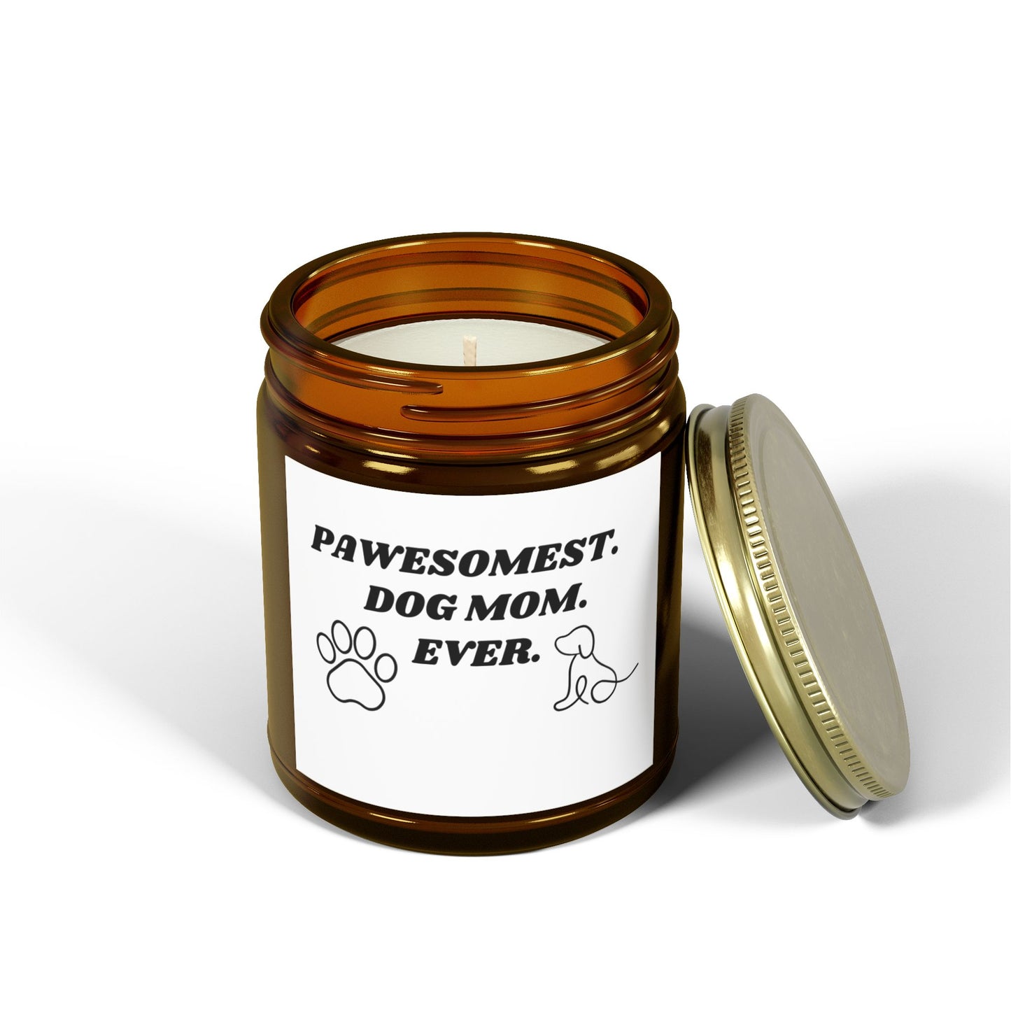 Paw-some Dog Mom Scented Candle - Coconut Apricot Wax - 4oz & 9oz