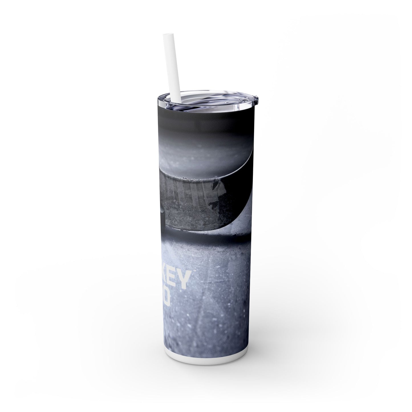 Hockey Pro Skinny Tumbler with Straw - 20oz, Perfect for Sports Fans