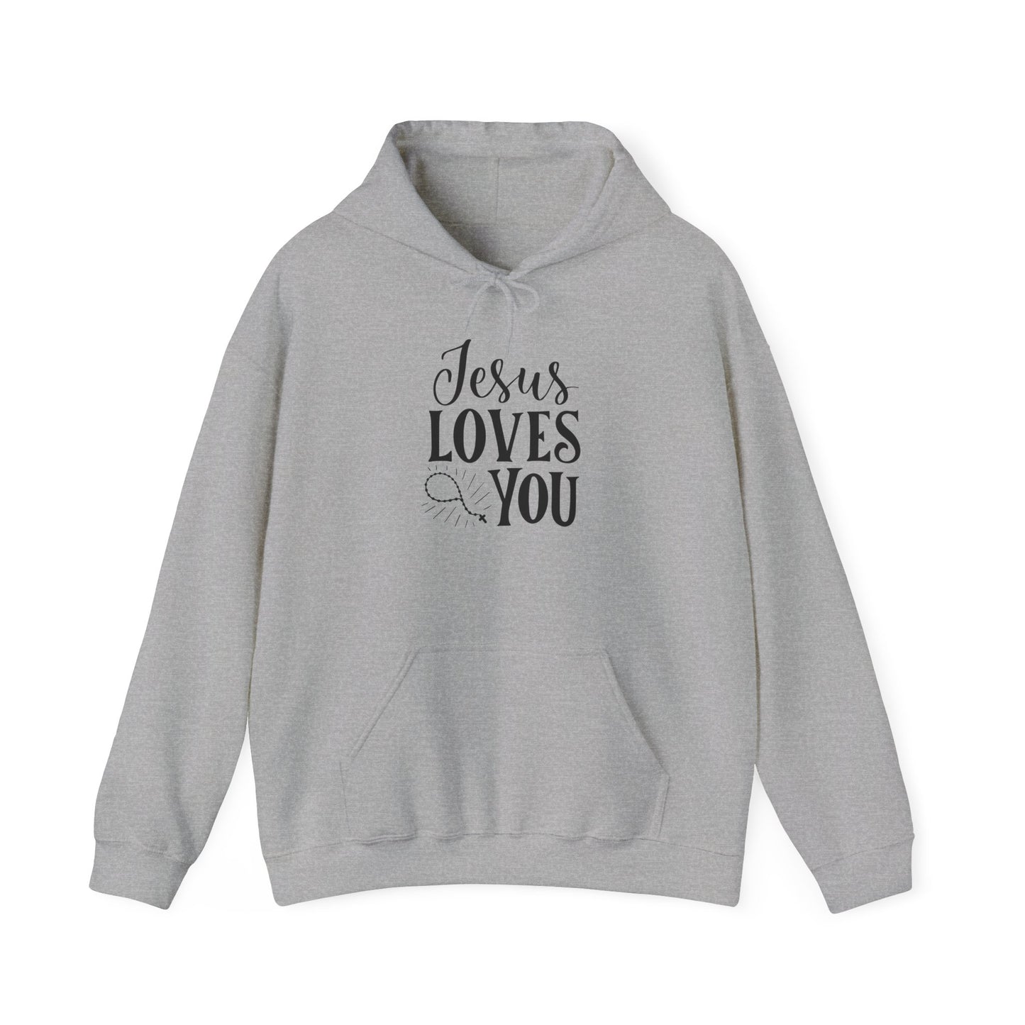 Unisex Heavy Blend™ Hooded Sweatshirt - Jesus Loves You Design