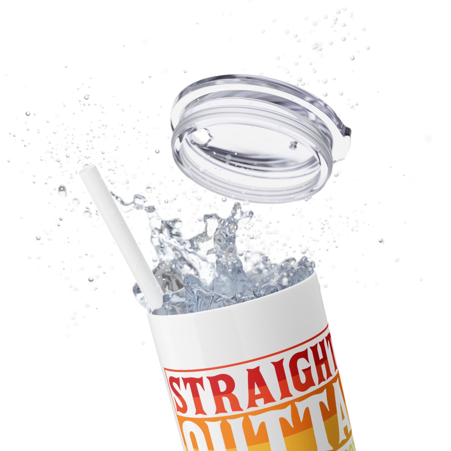 Straight Outta The Penalty Box 20oz Skinny Tumbler with Straw - Fun & Functional Drinkware