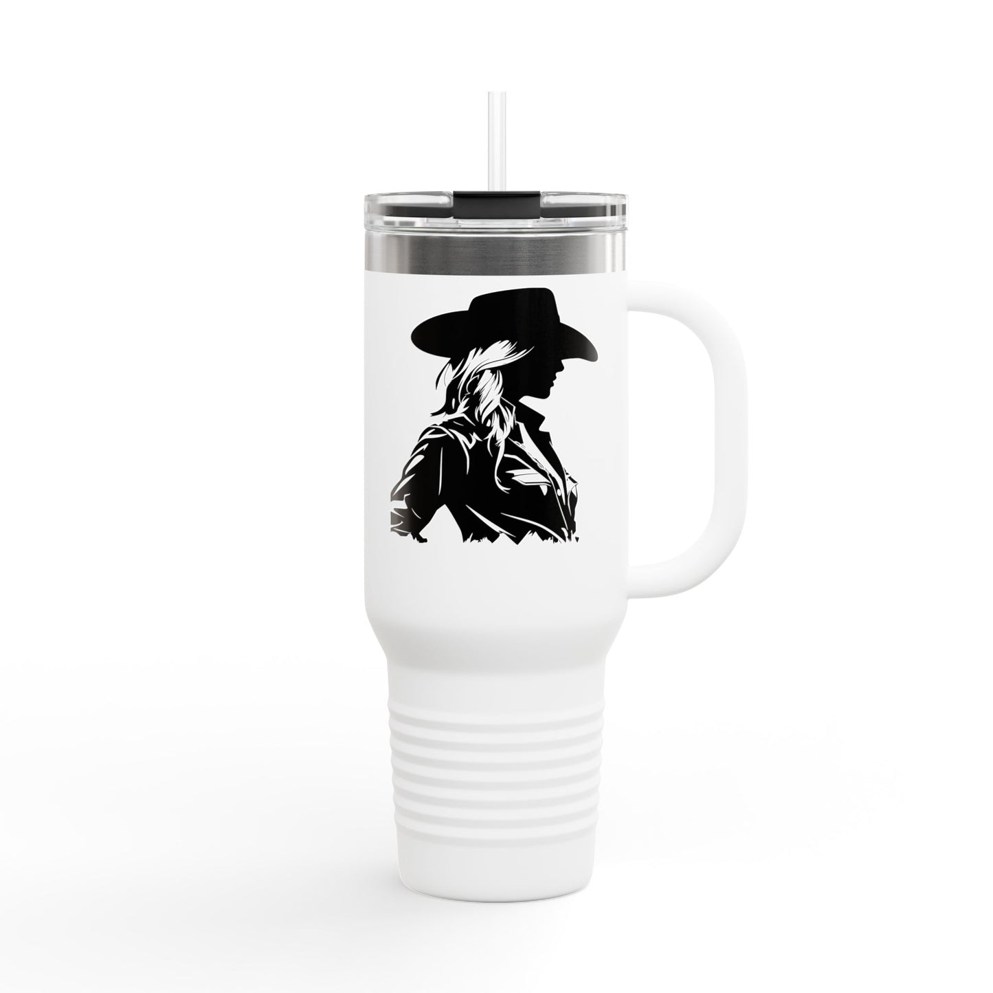 Cowgirl Silhouette Insulated Travel Mug - 40oz - Perfect for Adventurers