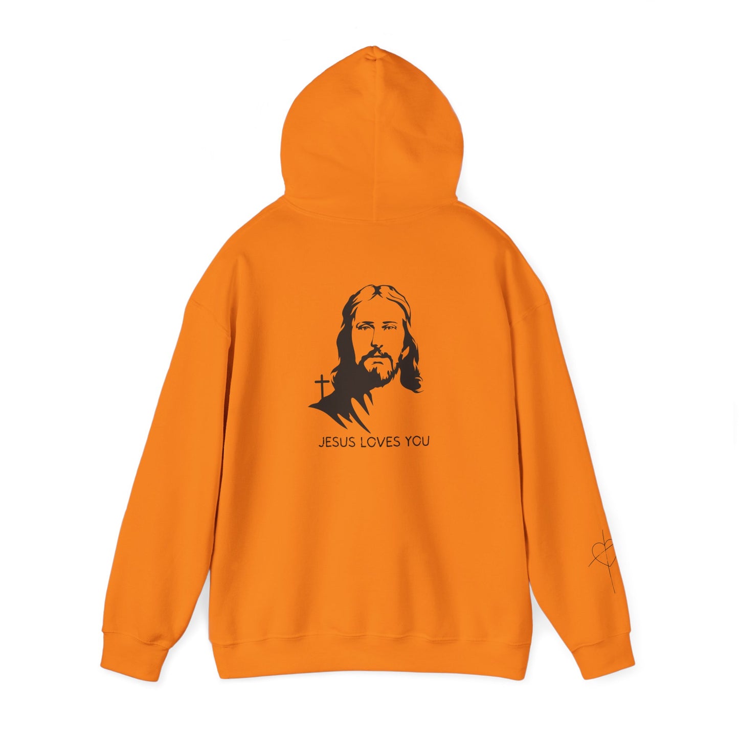 Unisex Heavy Blend™ Hoodie - "Jesus Loves You" Inspirational Sweatshirt