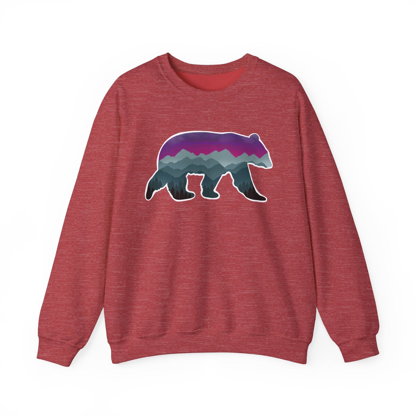 Mountain Bear Unisex Crewneck Sweatshirt - Cozy Graphic Sweater