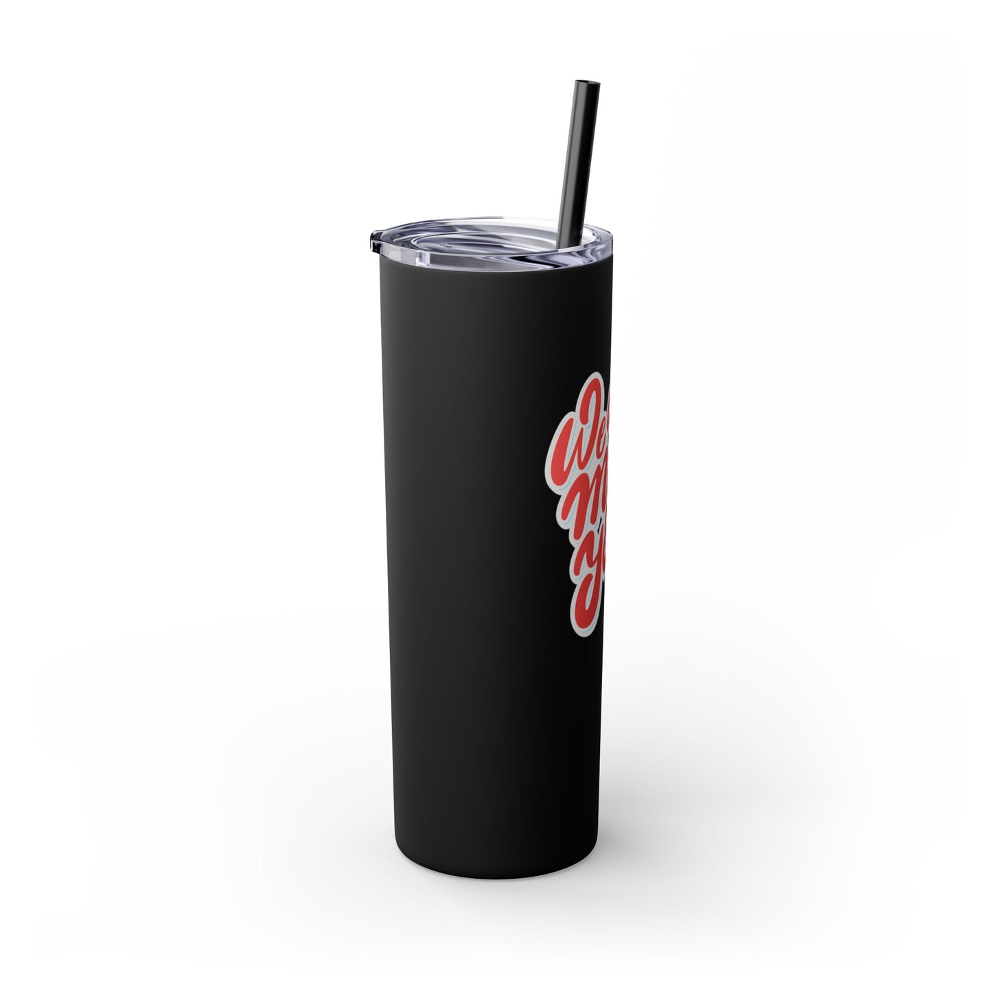 We Will Miss You Skinny Tumbler with Straw - 20oz Travel Mug for Farewell Gifts