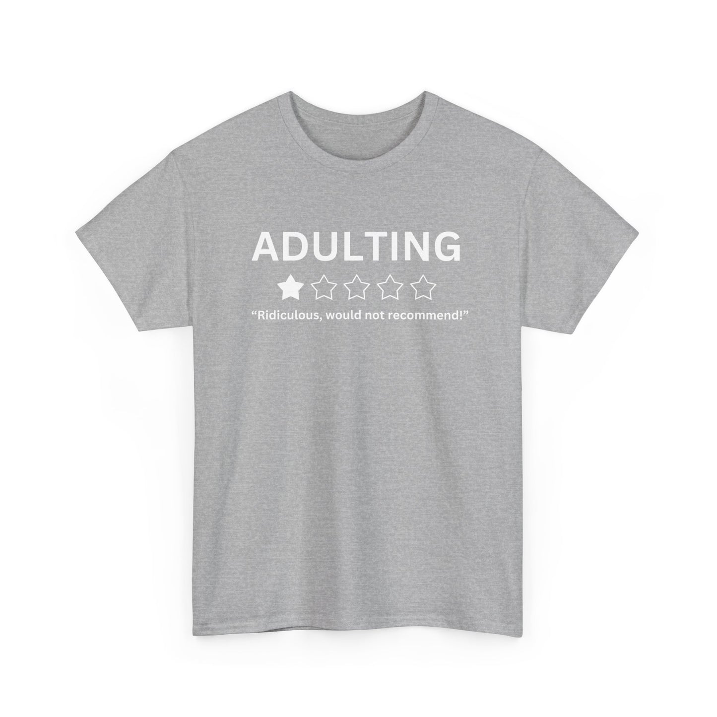 Humorous Adulting Tee, Funny Gift for New Adults, Black Graphic Tee, Casual Wear, Perfect for Birthdays, Graduation