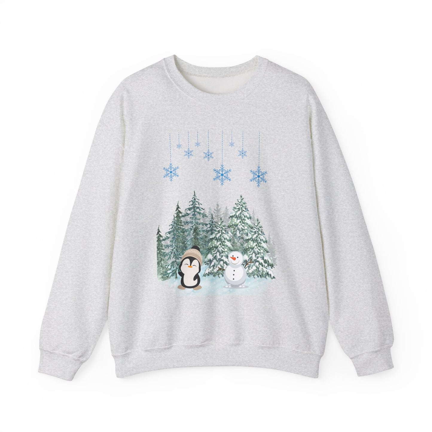 Winter Wonderland Penguin & Snowman Crewneck Sweatshirt