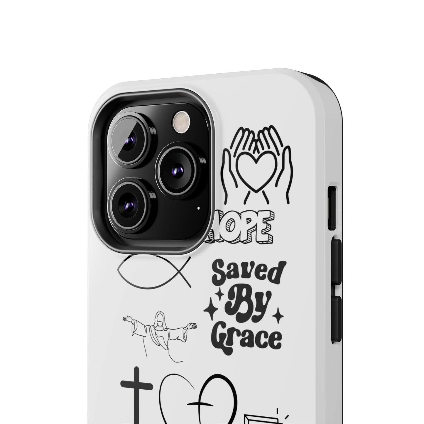 Inspirational Tough Phone Case - Faith, Hope & Grace Design