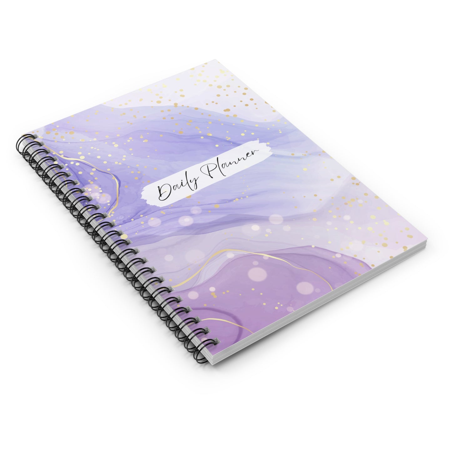 Daily Planner Spiral Notebook - Elegant Watercolor Design