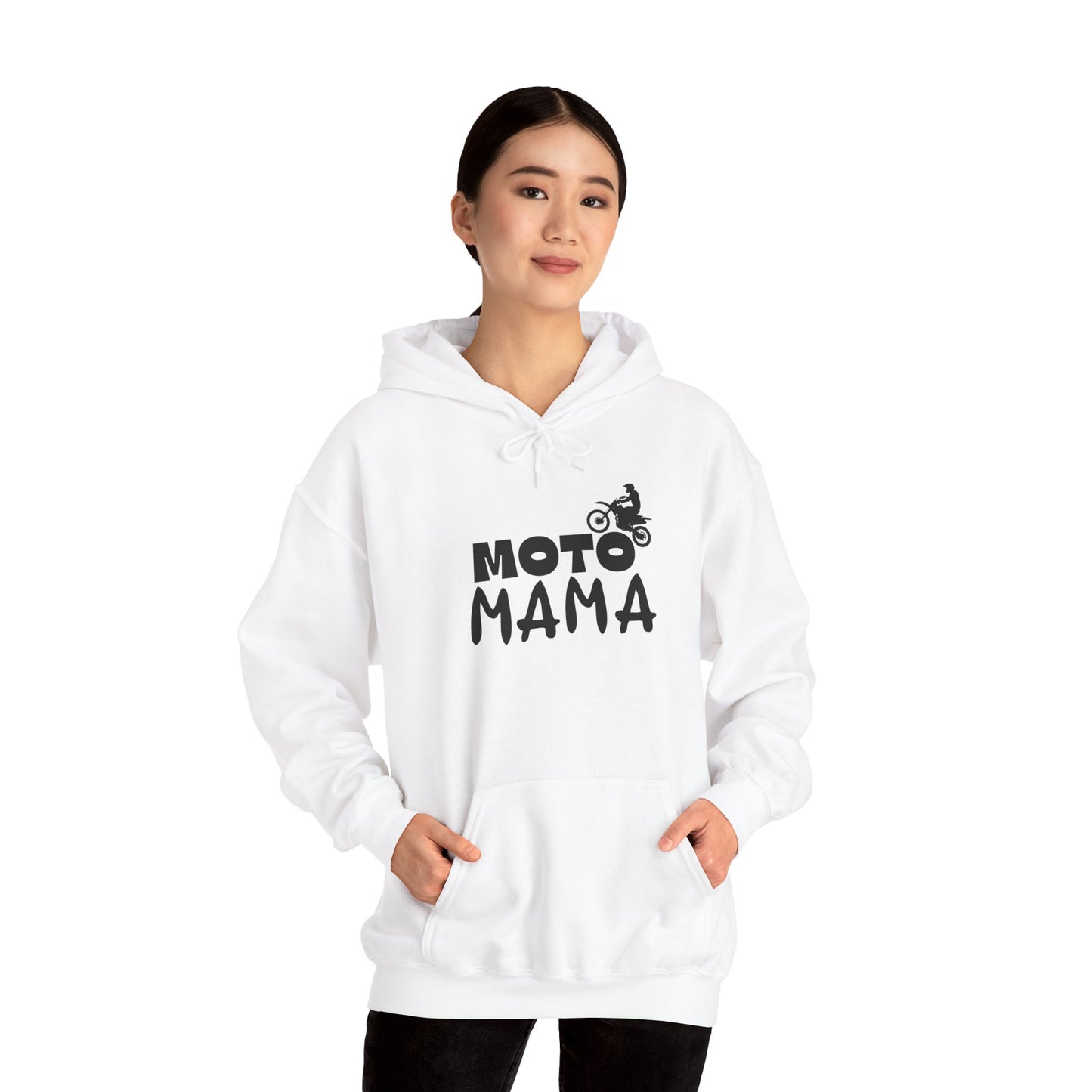 Moto Mama Hoodie | Unisex Heavy Blend Sweatshirt | Perfect for Motorcycle Enthusiasts