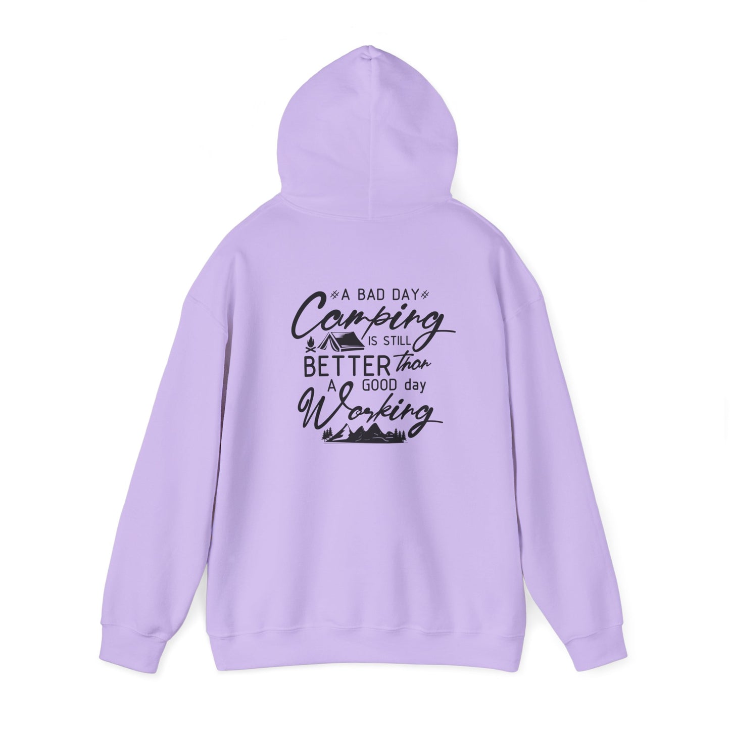 Camp Vibes Unisex Heavy Blend™ Hooded Sweatshirt - "A Bad Day Camping is Better than a Good Day Working"