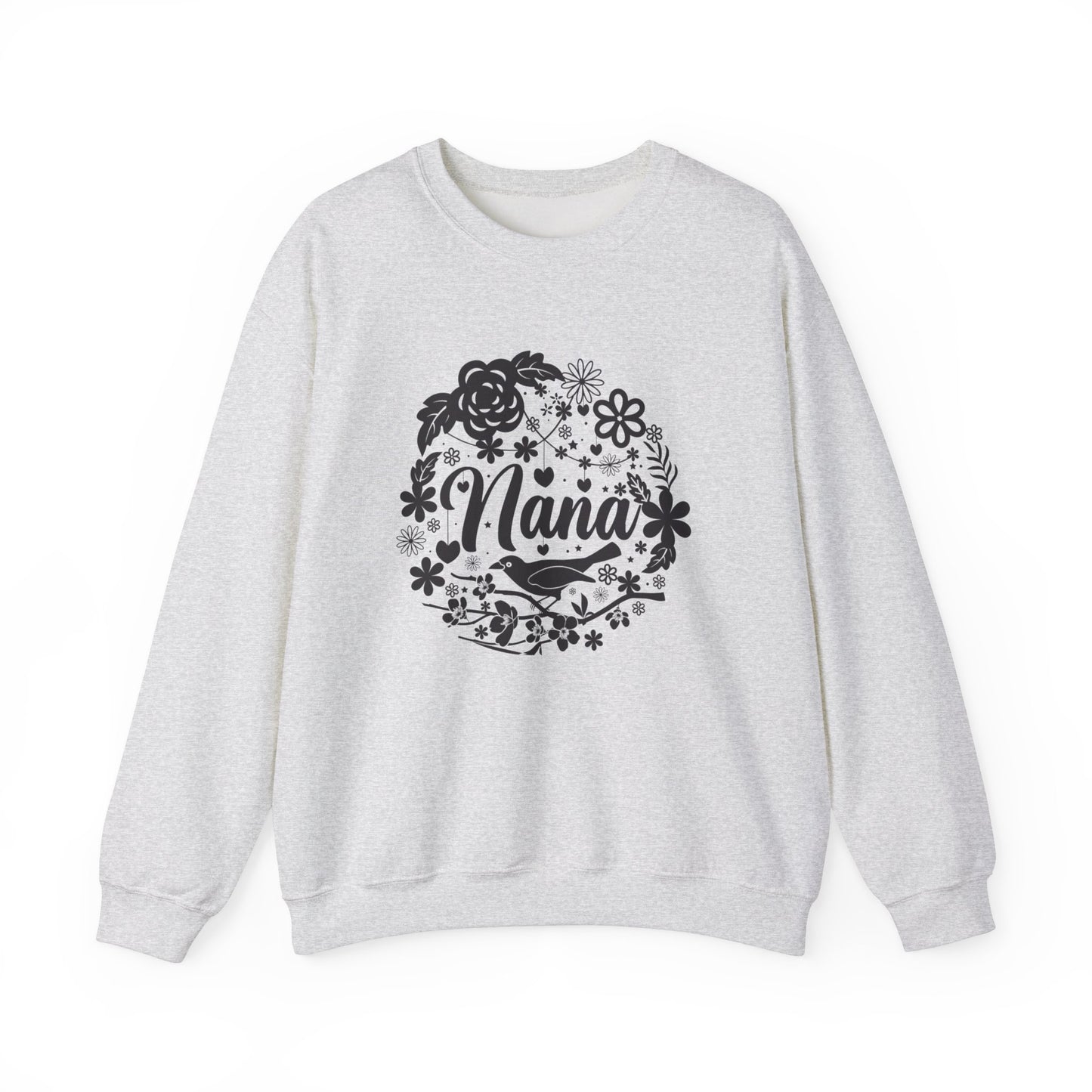 Floral Nana Crewneck Sweatshirt - Cozy Gift for Grandmothers