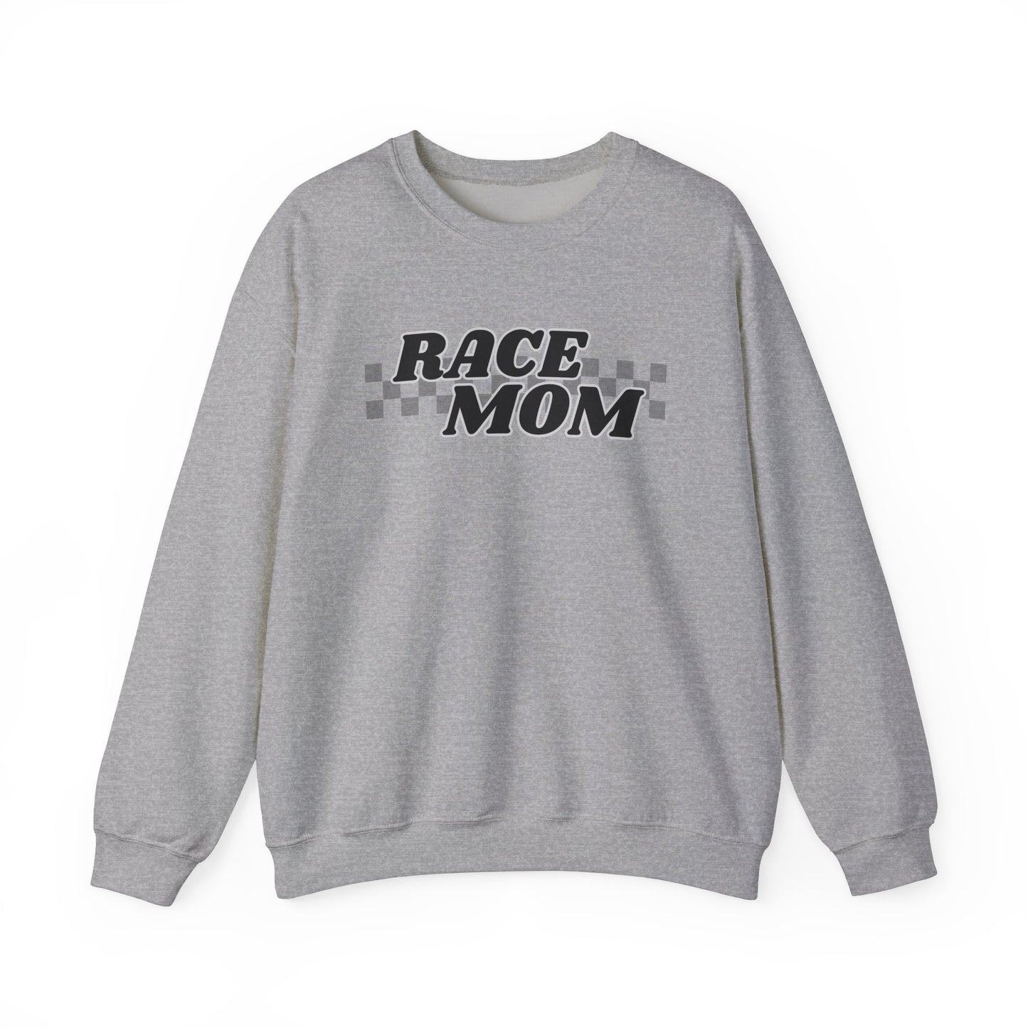 Race Mom Unisex Heavy Blend™ Crewneck Sweatshirt - Perfect Gift for Racing Enthusiast Moms