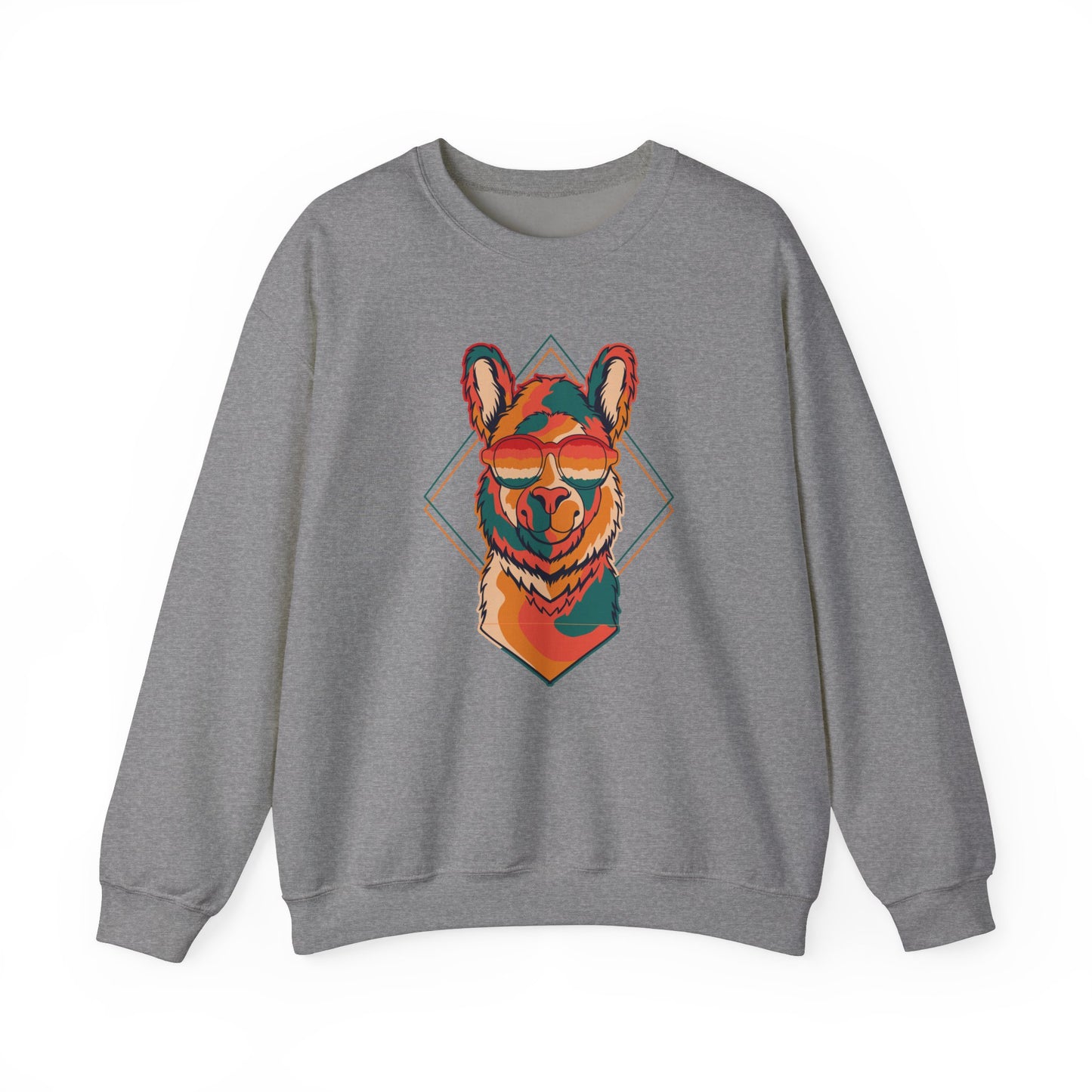 Chic Llama Graphic Crewneck Sweatshirt for Animal Lovers