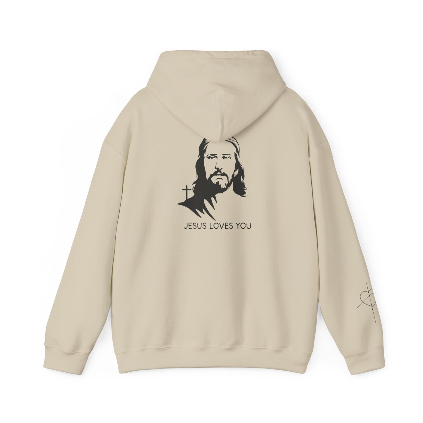 Unisex Heavy Blend™ Hoodie - "Jesus Loves You" Inspirational Sweatshirt