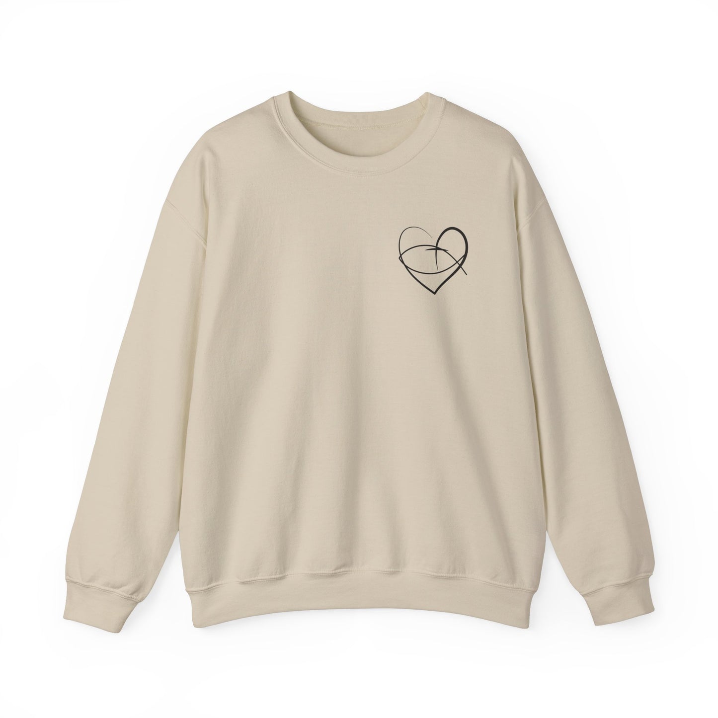 Faithful Heart Unisex Crewneck Sweatshirt - Jesus Design