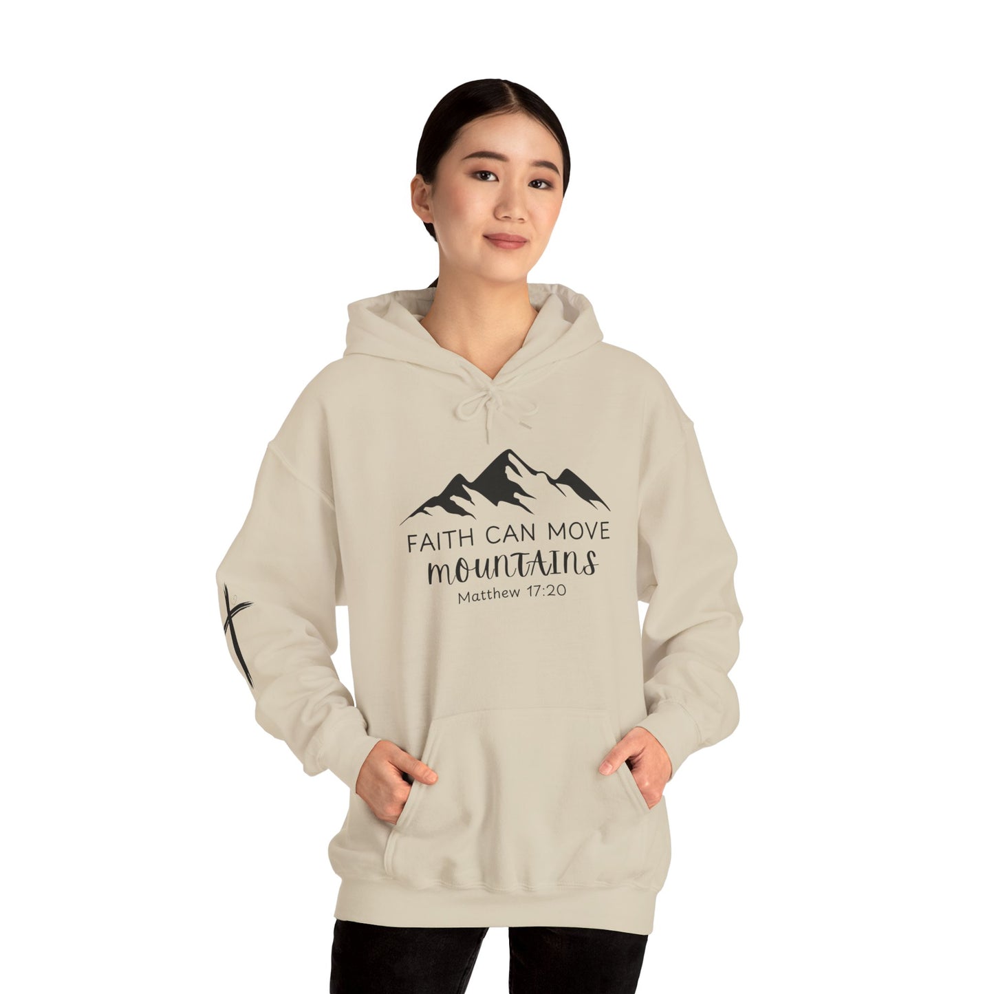 Faith Can Move Mountains Hoodie | Inspirational Unisex Sweatshirt