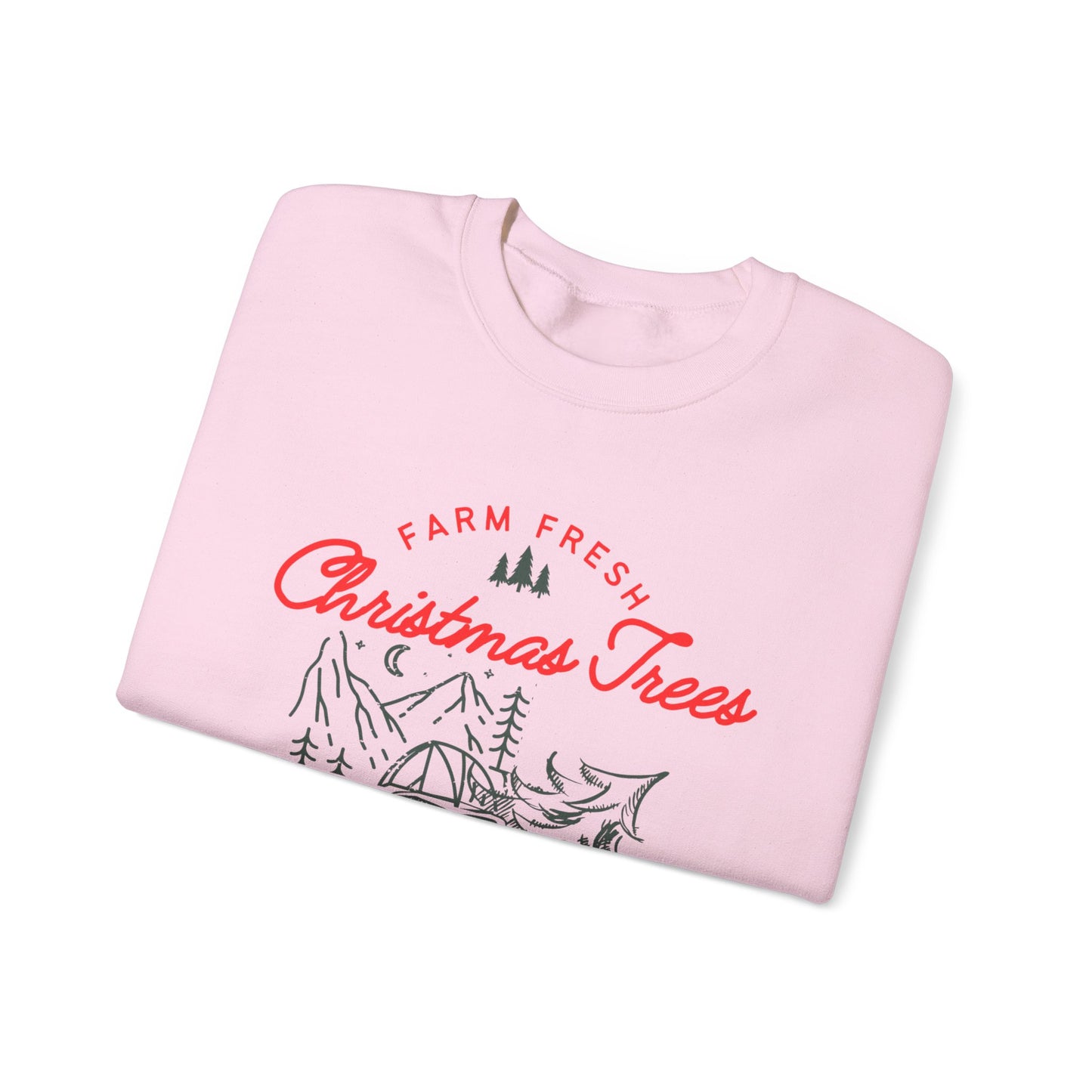 Farm Fresh Christmas Trees Sweatshirt - Cozy Unisex Crewneck for Holiday Cheer