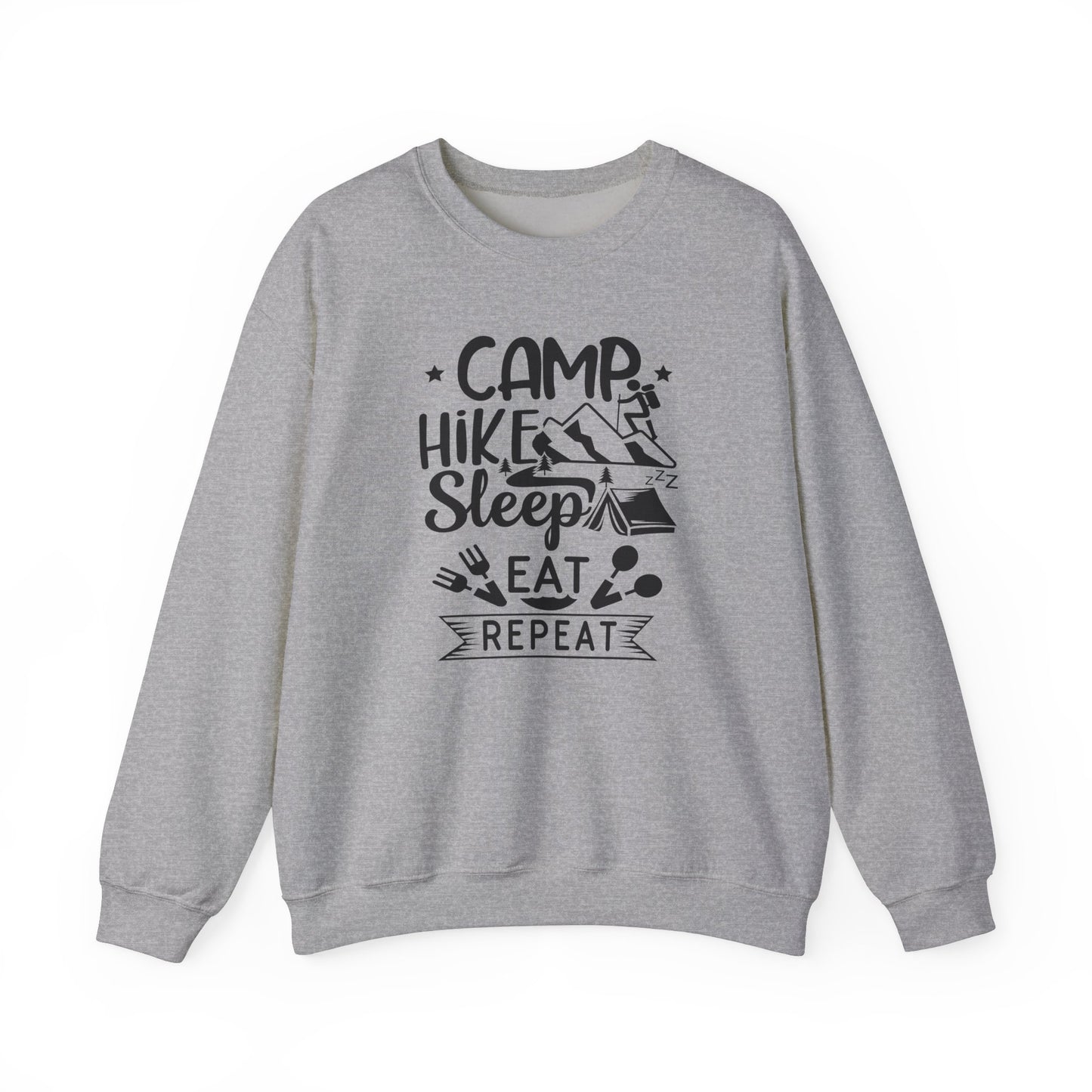 Adventure Camp Sweatshirt - "Camp Hike Sleep Eat Repeat"