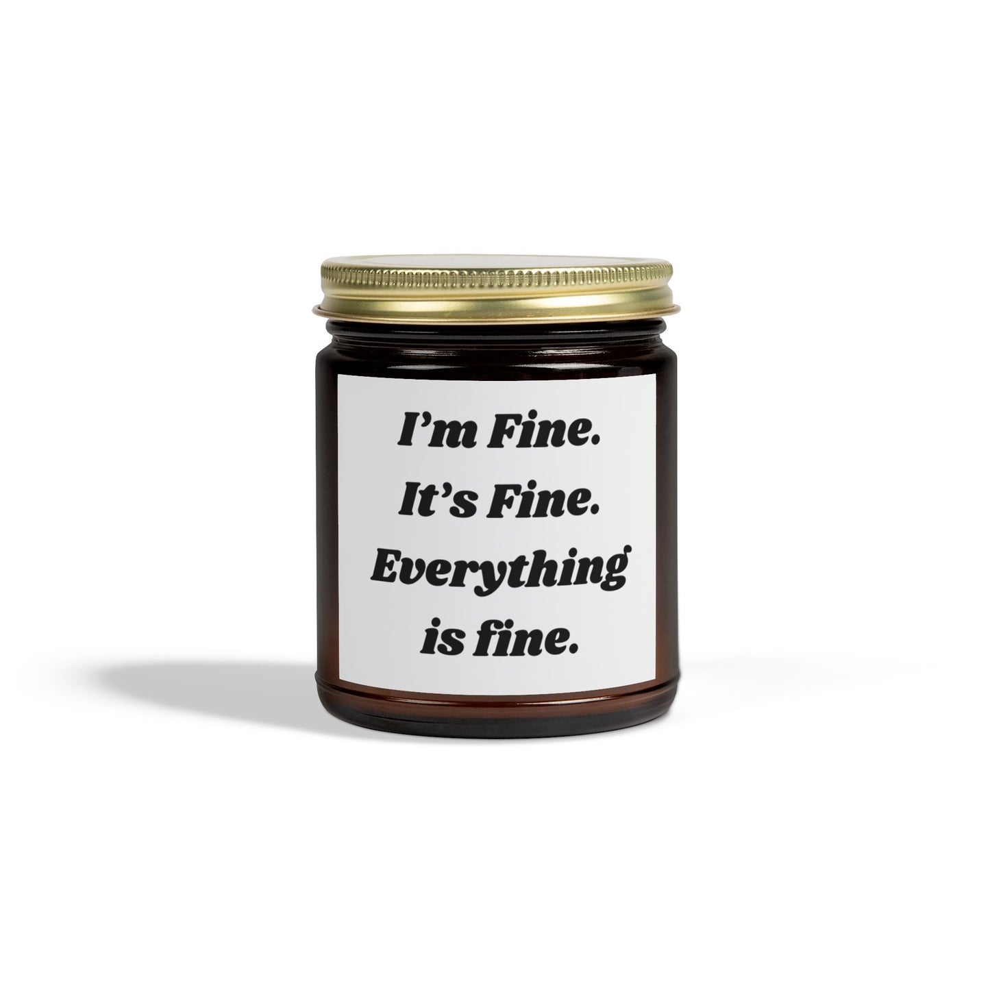 I'm Fine Scented Candles - Coconut Apricot Wax (4oz & 9oz) - Perfect for Self-Care and Relaxation